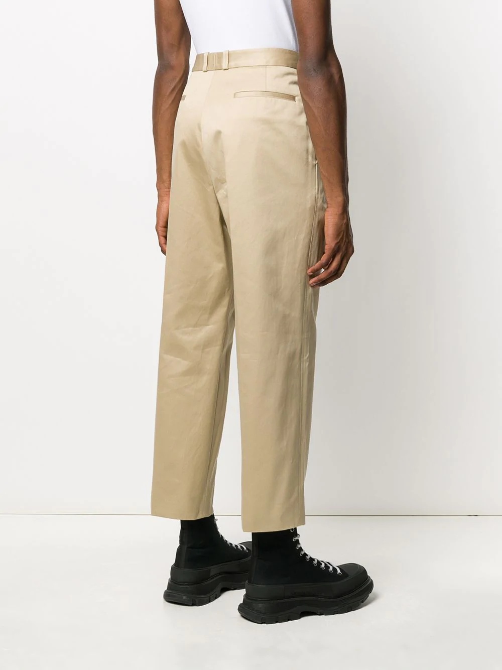 high-rise straight-leg trousers - 4