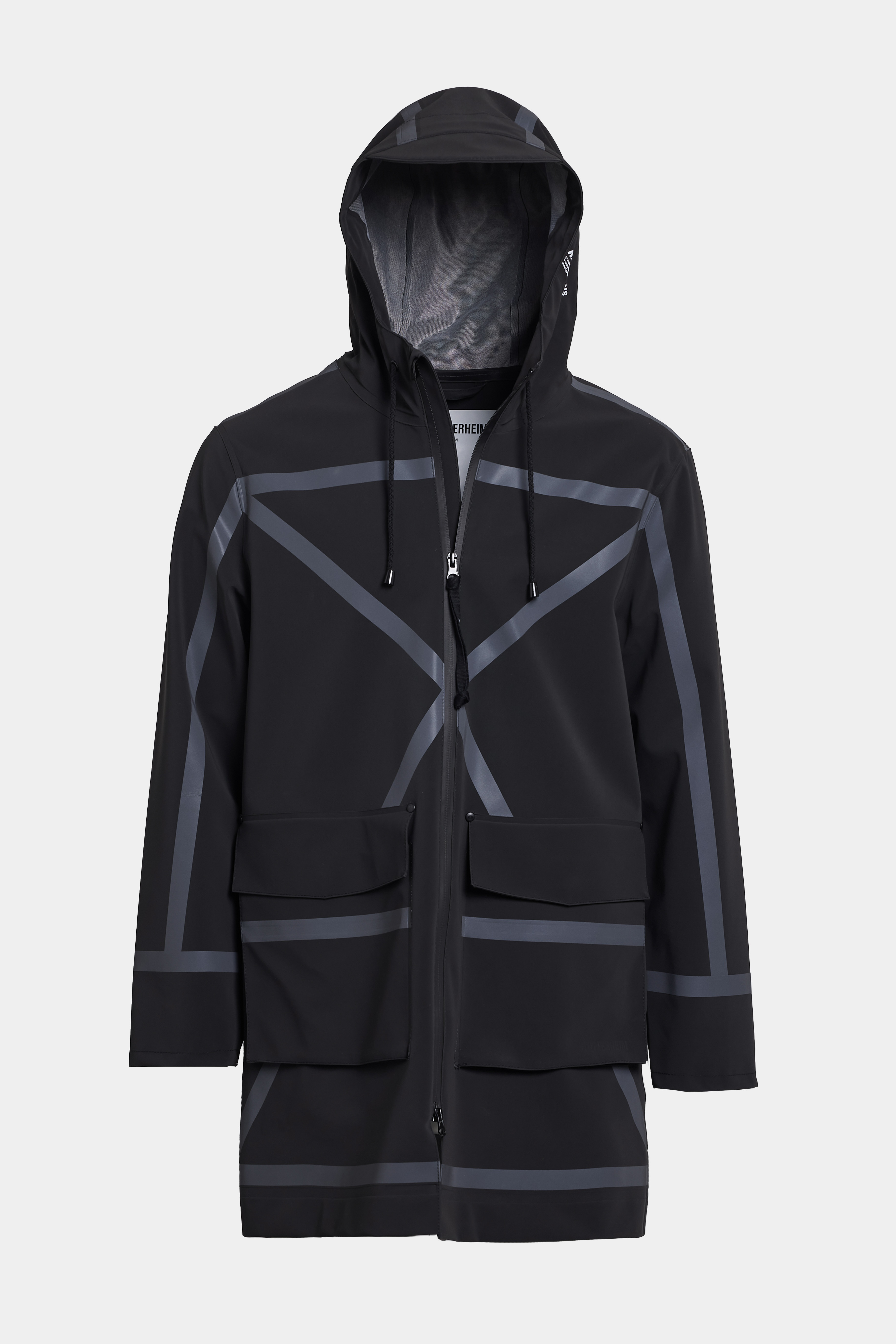 Stockholm Tape Matte Raincoat Black - 6