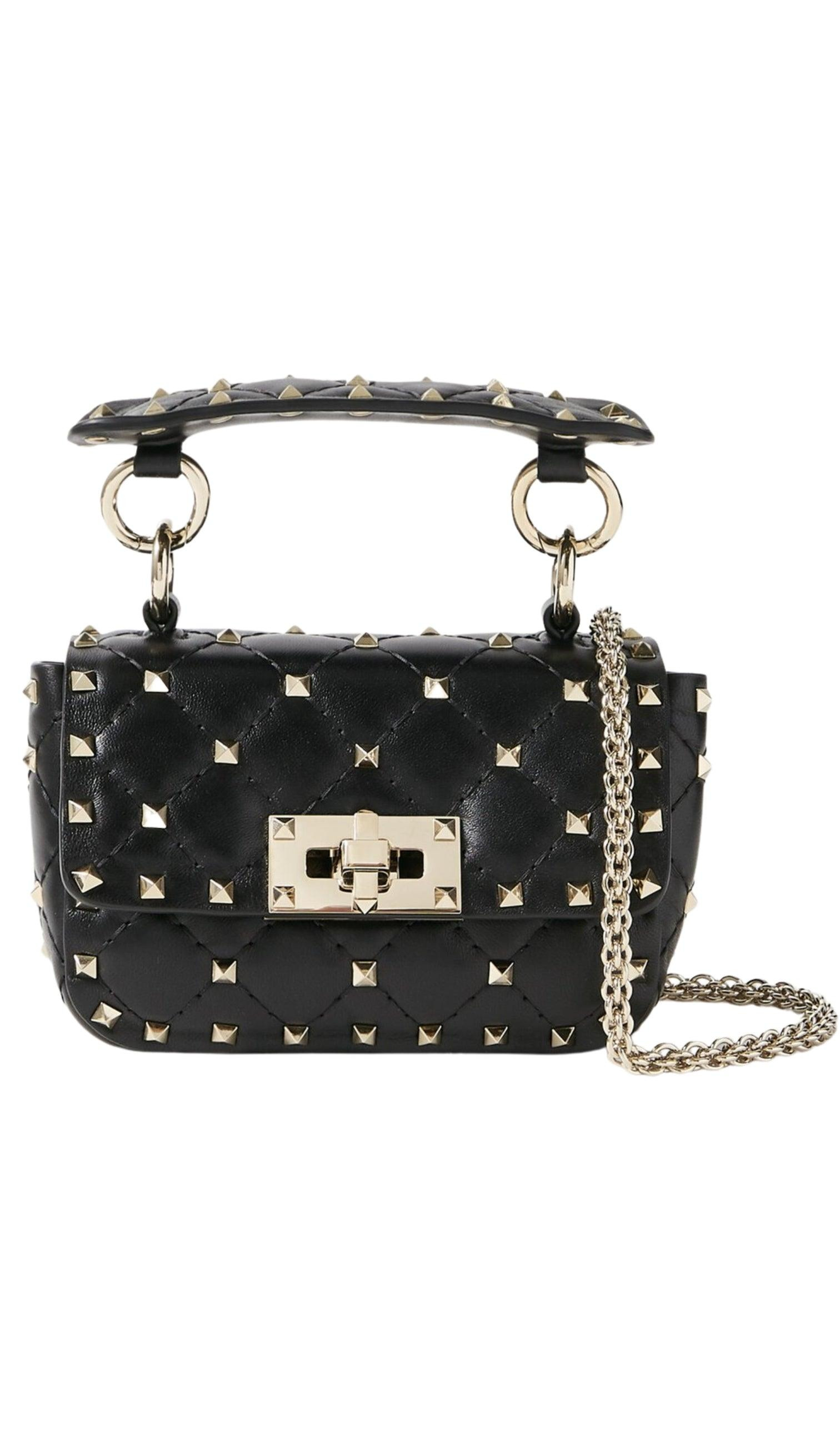Rockstud Spike Mini Leather Shoulder Bag - 4