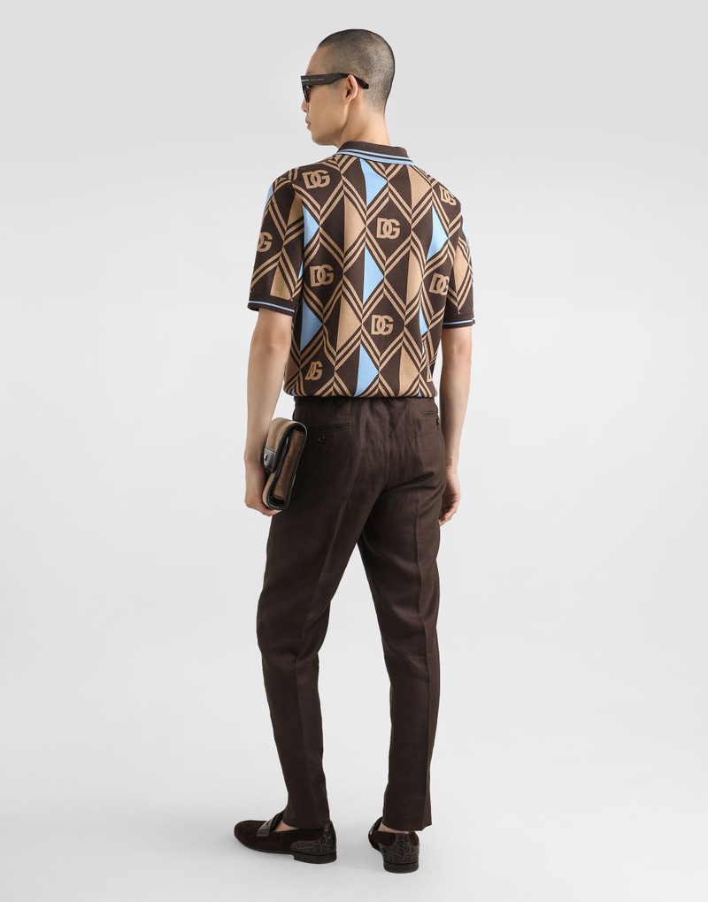 Cotton-jacquard piqué polo shirt 3