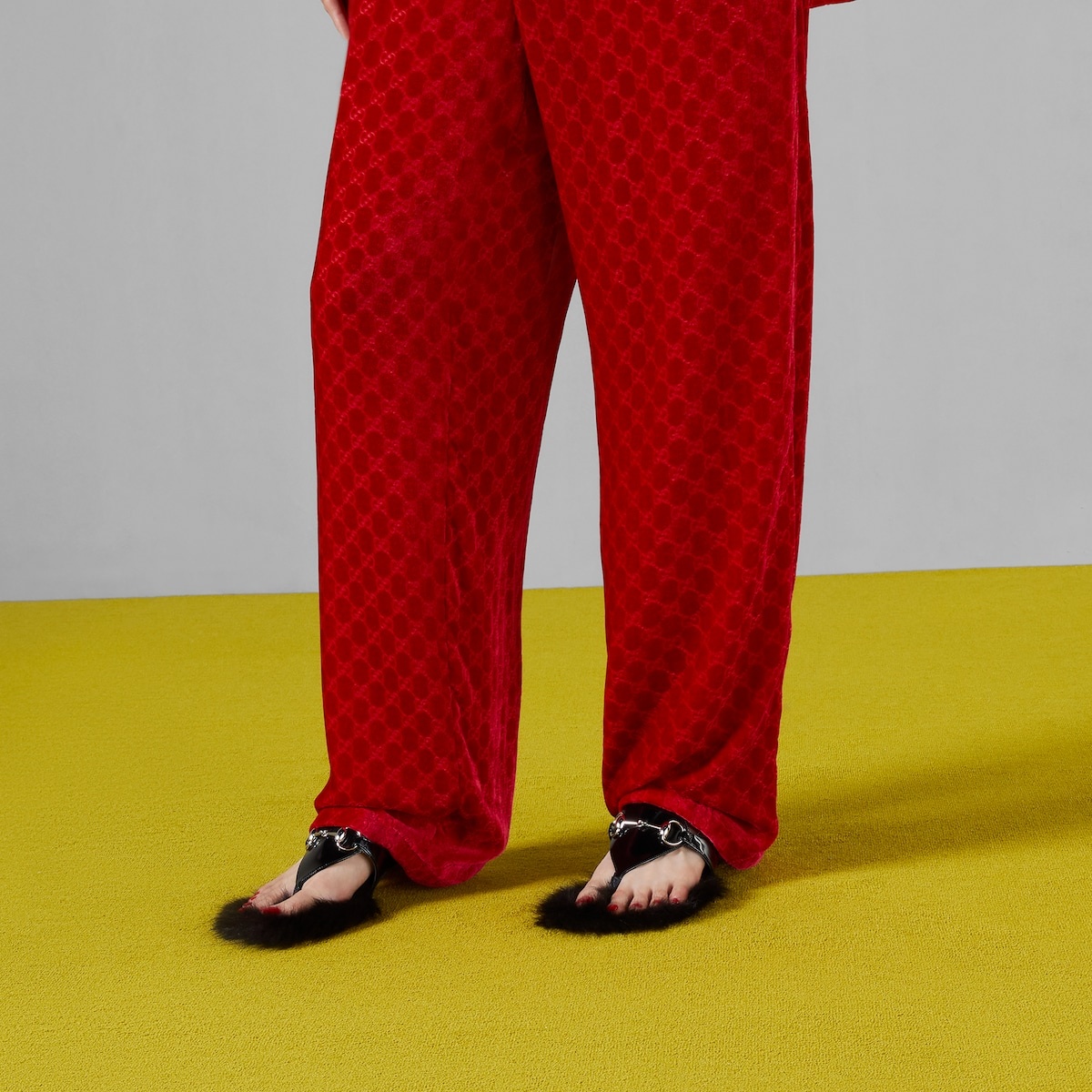 GG devoré velvet pant - 4