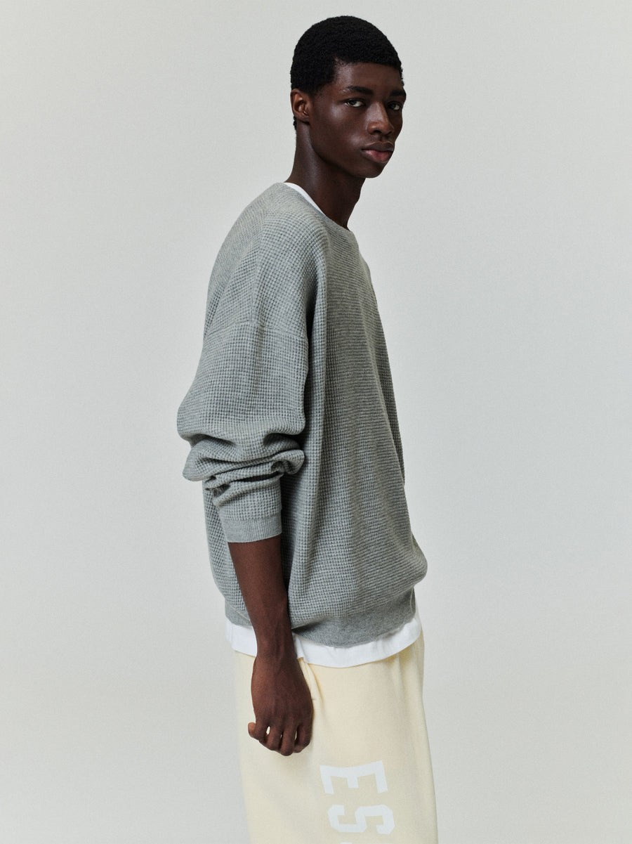 Waffle Crewneck Sweater - 4
