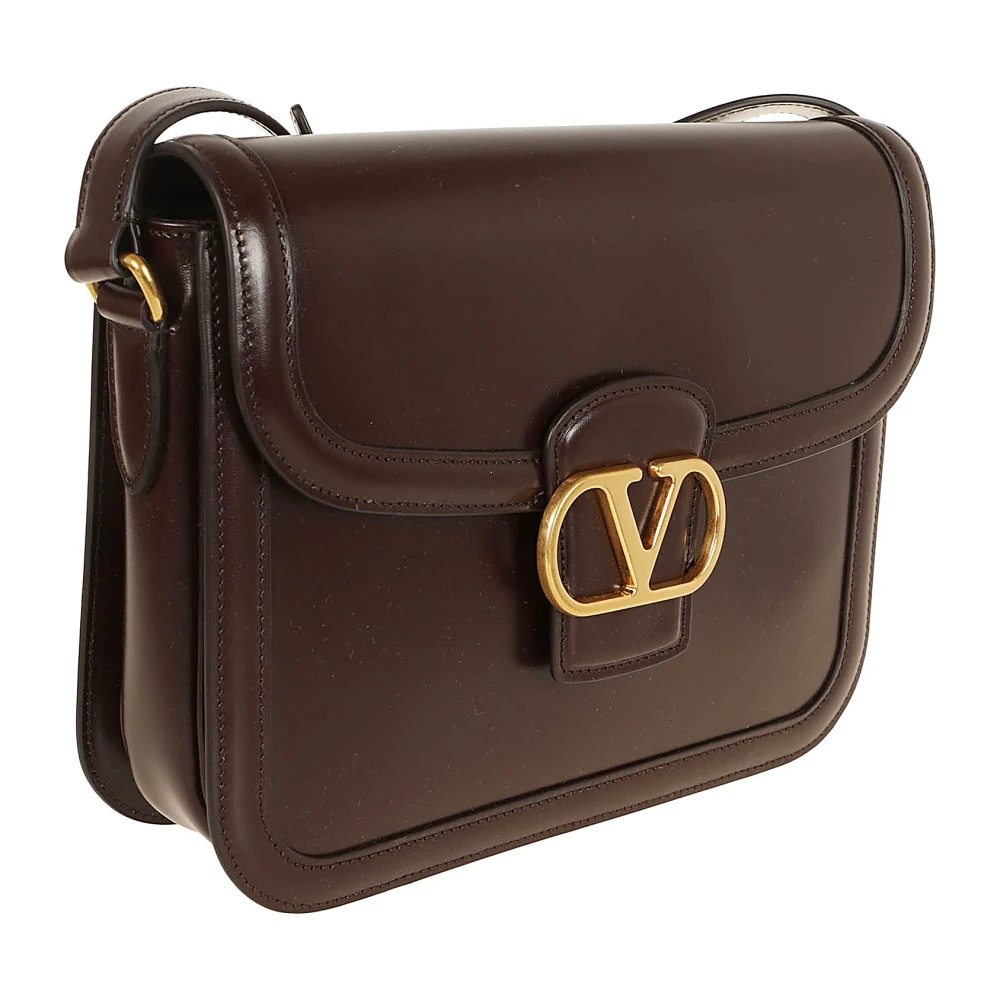 ショルダーバッグ・ポシェット Valentino Garavani Oak Brown Calf Leather 9To5 Small Valentino Garavani 9to5 Smooth Calfskin Shoulder Bag for