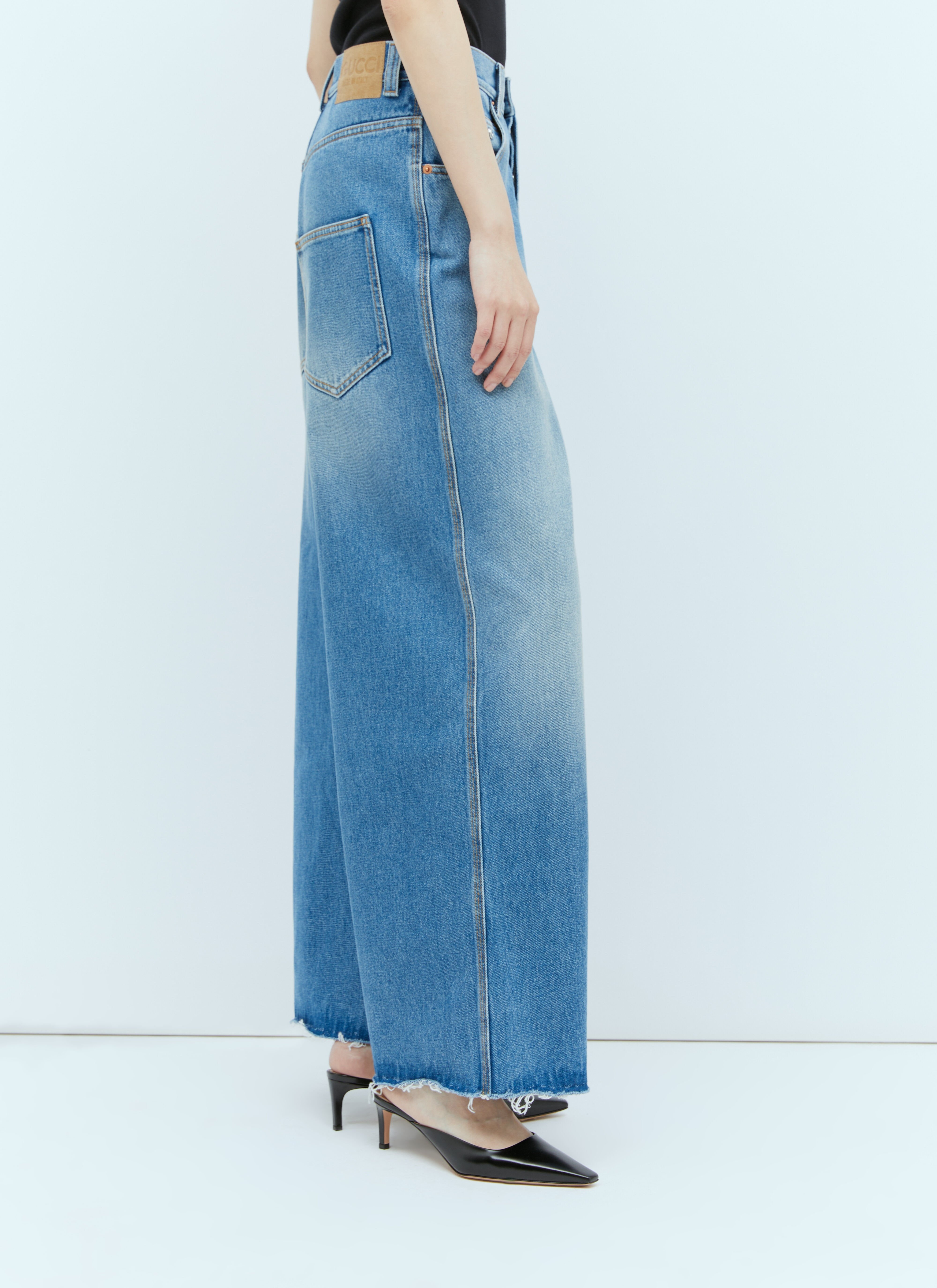 Wide Leg Horsebit Jeans - 2