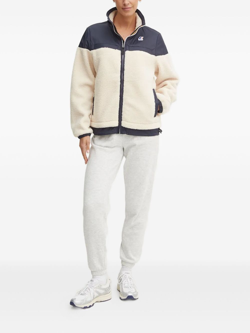 Le Vrai 3.0 Jilde Orsetto fleece-panelled zip-up jacket - 2
