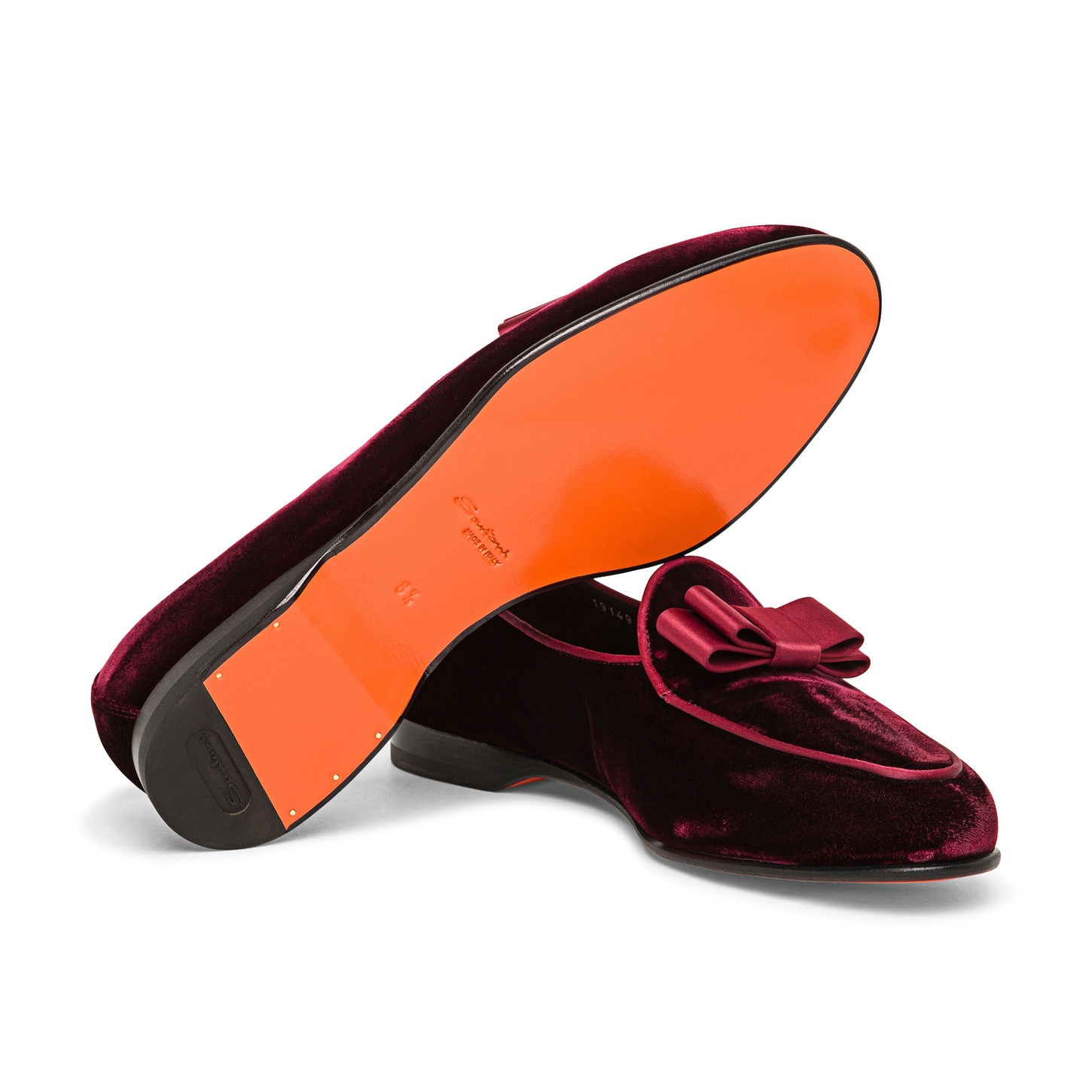 Men's burgundy satin Andrea loafer - 4