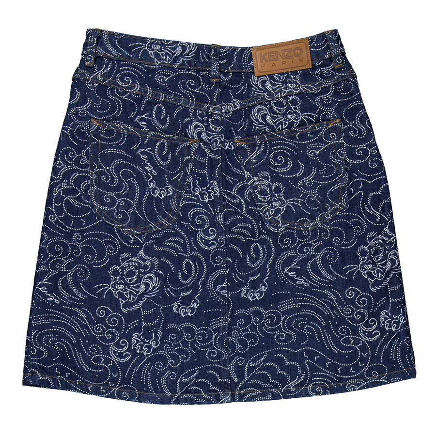 Kenzo All-Over Print Denim Skirts - 6