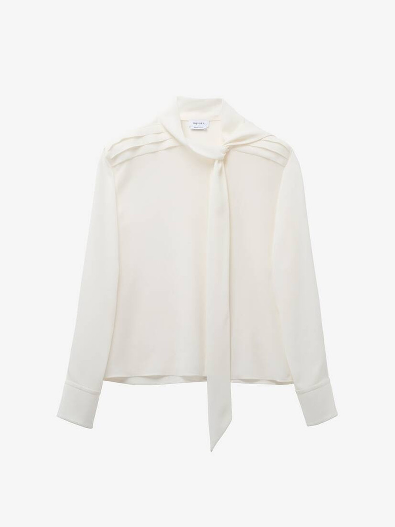 Scarf Detail Georgette Shirt - 1