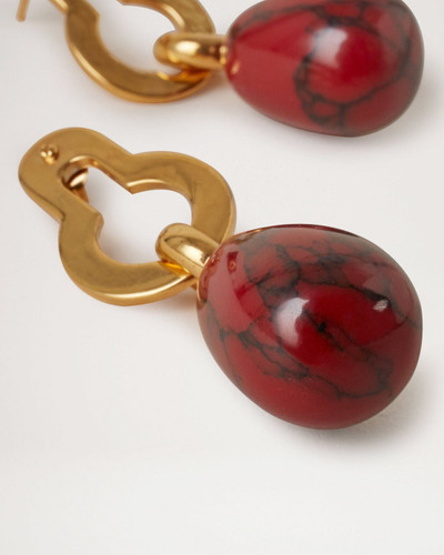 Mulberry Amberley Baroque Resin Earrings (Lancaster Red) outlook