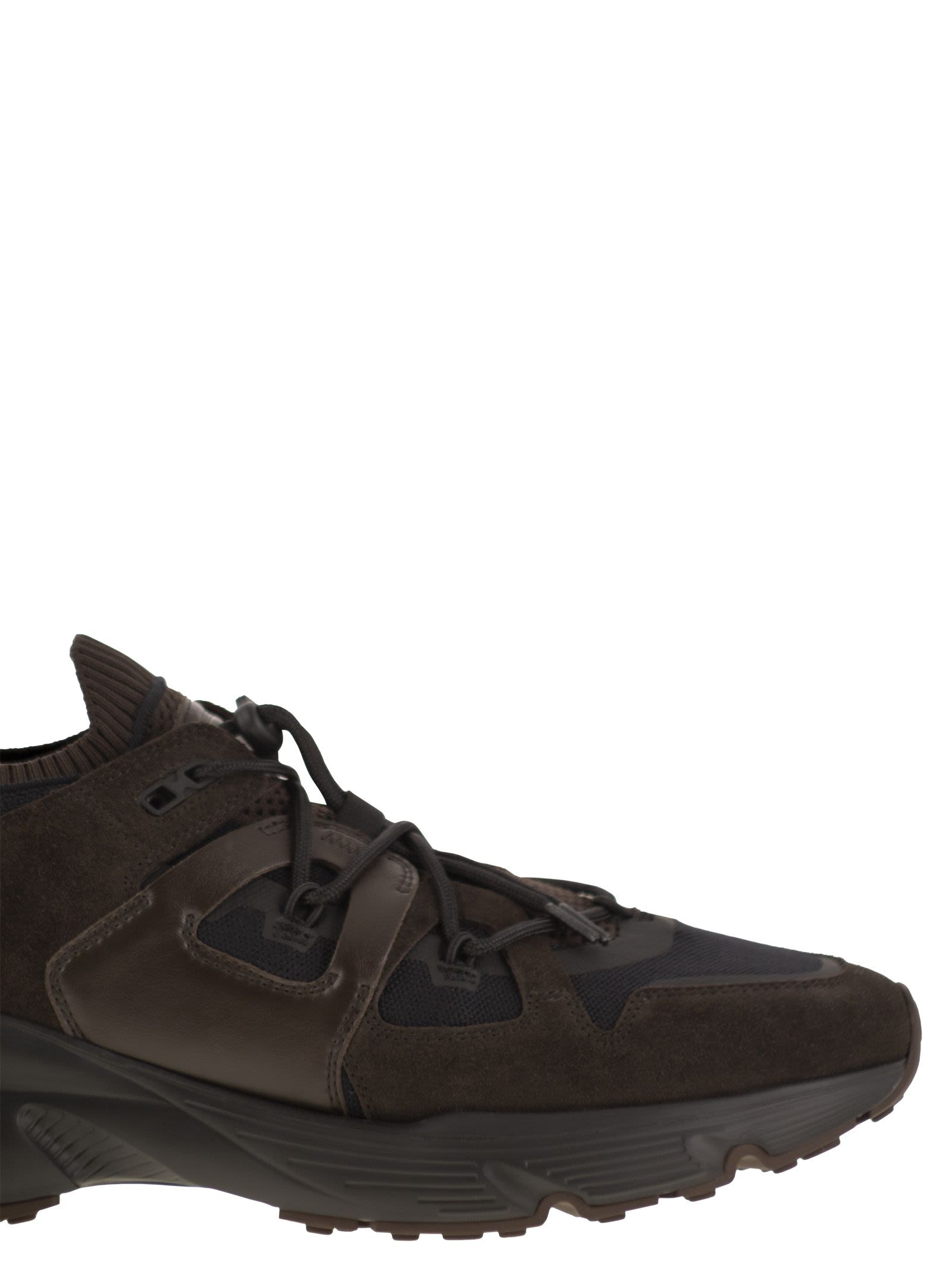 Tod's Men Leather And Technical Fabric Sneakers - 6