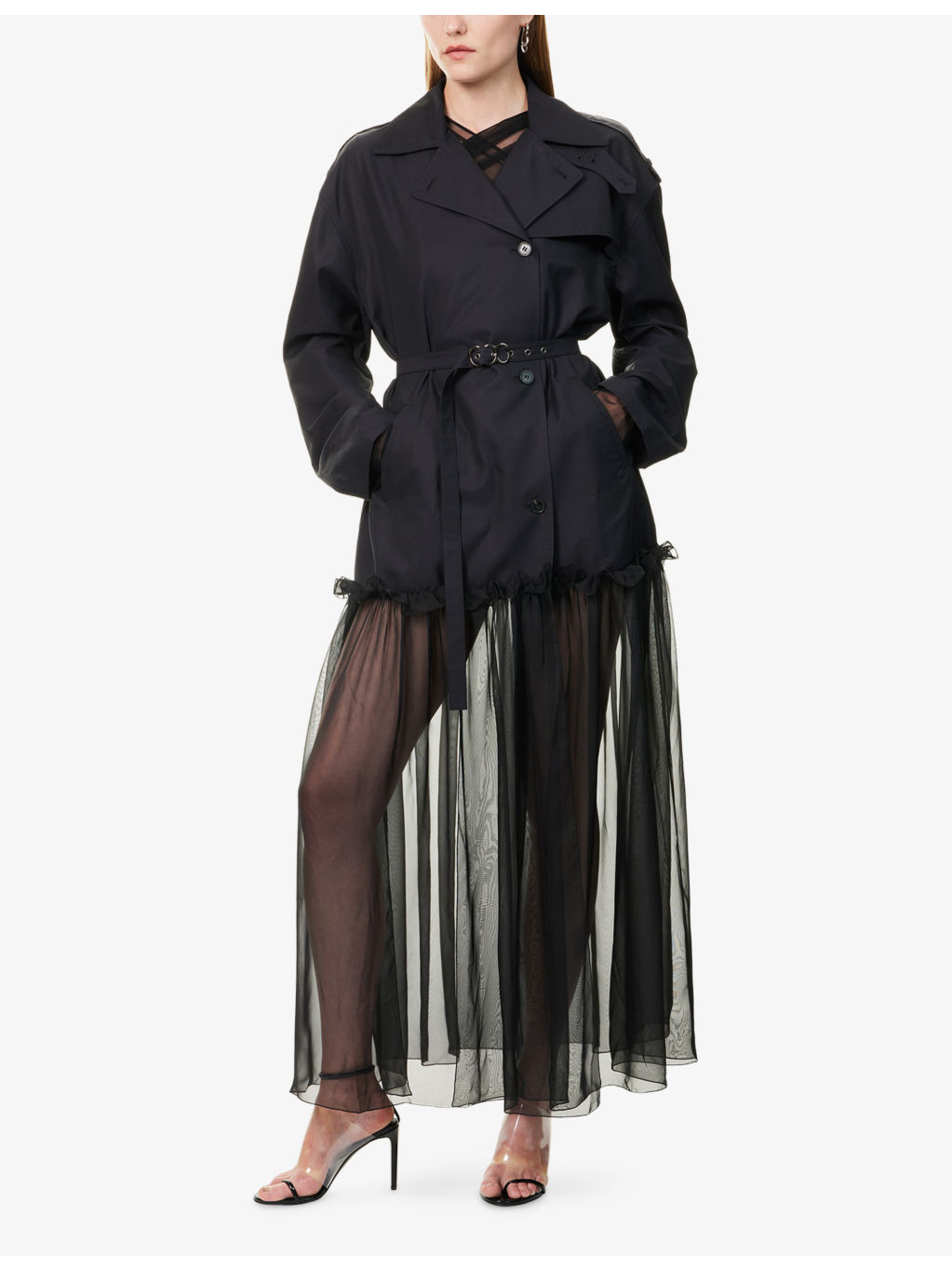 Hybrid Notch-Lapels Cotton-Blend Trench Coat - 2