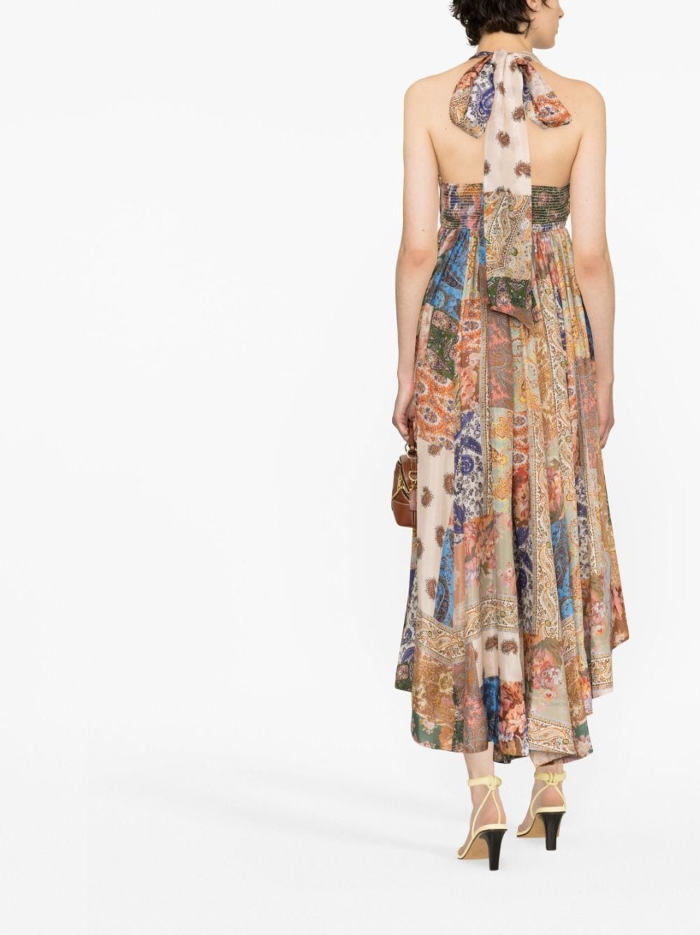Devi paisley-print halterneck dress - 4