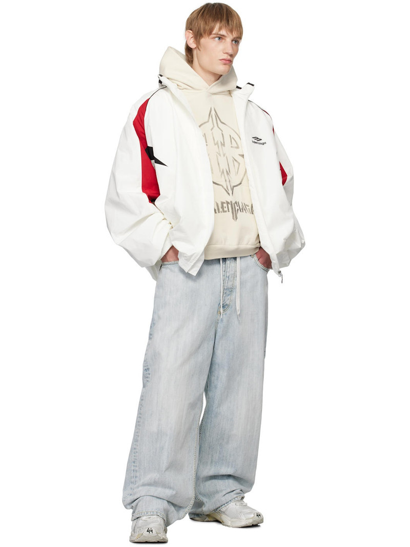 BALENCIAGA Blue Bleached Ring Baggy Jeans outlook