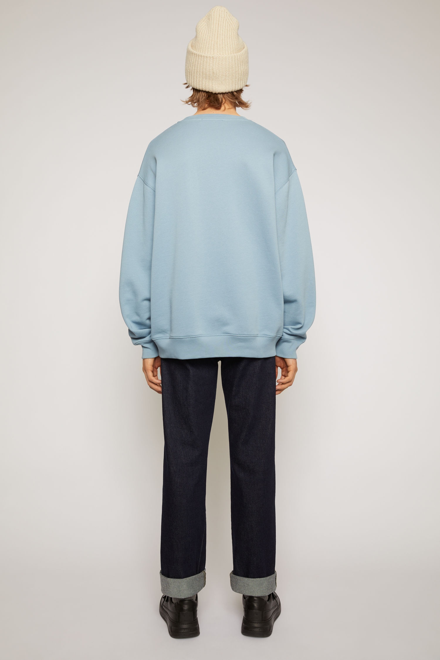 Logo patch sweatshirt mineral blue - 5