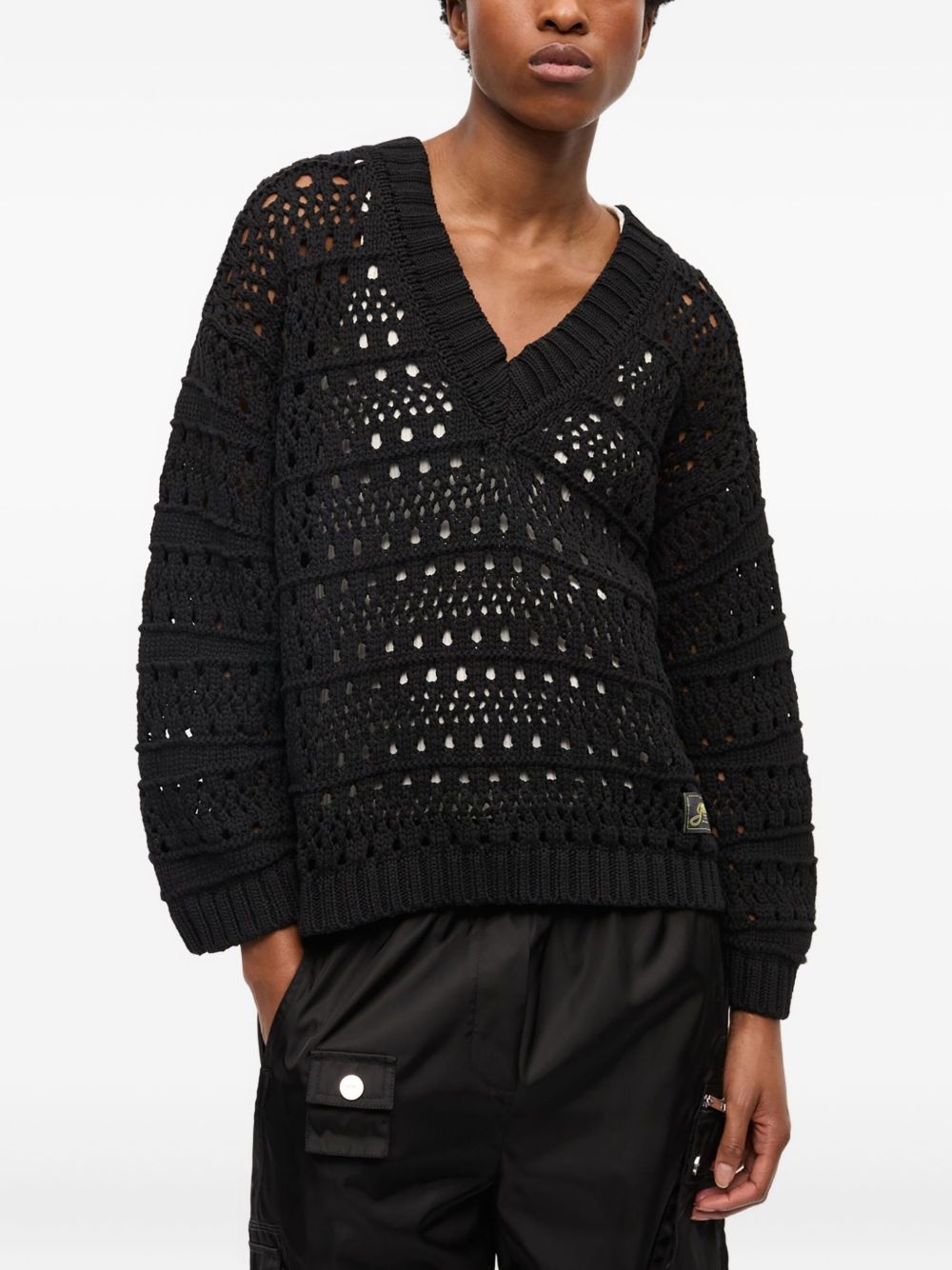 open-knit sweater - 3