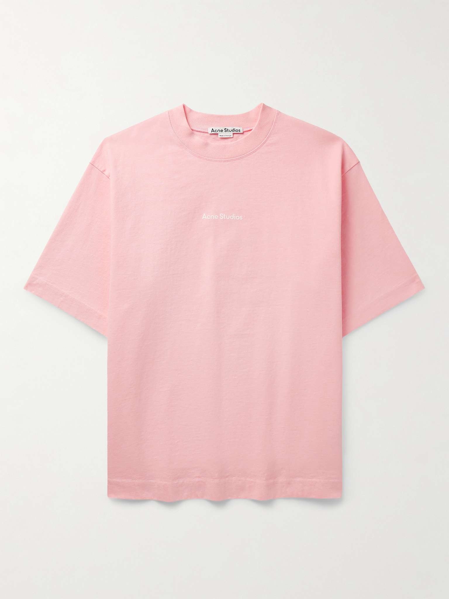 Extorr Logo-Flocked Garment-Dyed Cotton-Jersey T-Shirt - 1