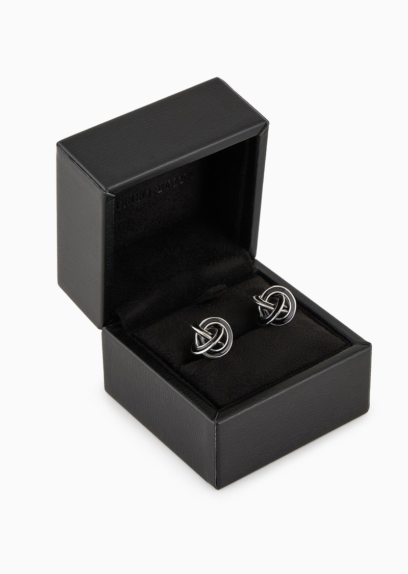 Sterling silver knot-shaped cufflinks 3