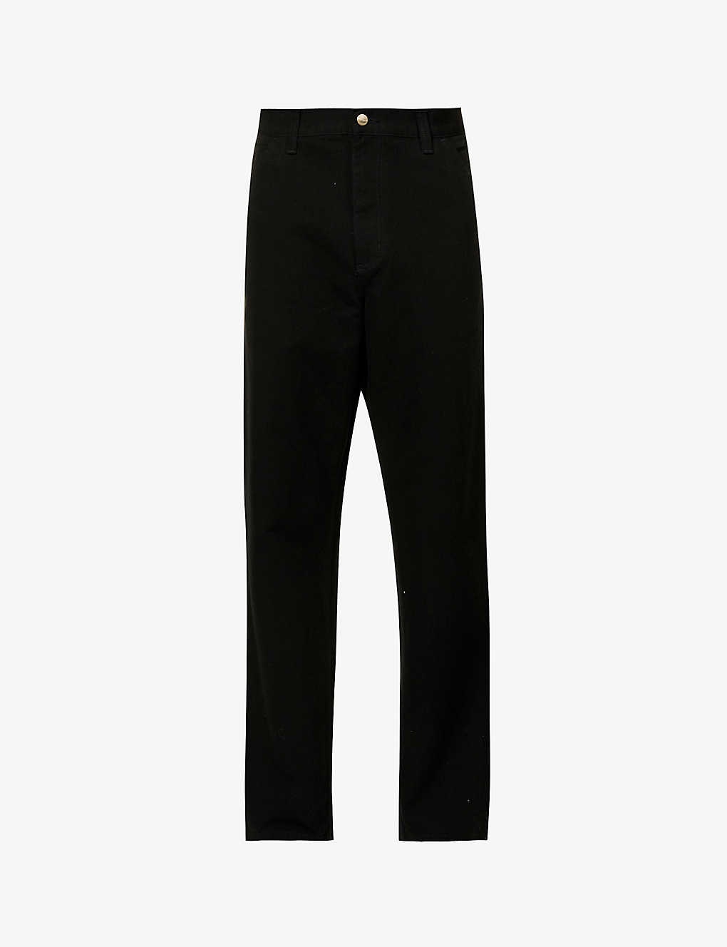 Single Knee straight relaxed-fit organic-cotton trousers - 1