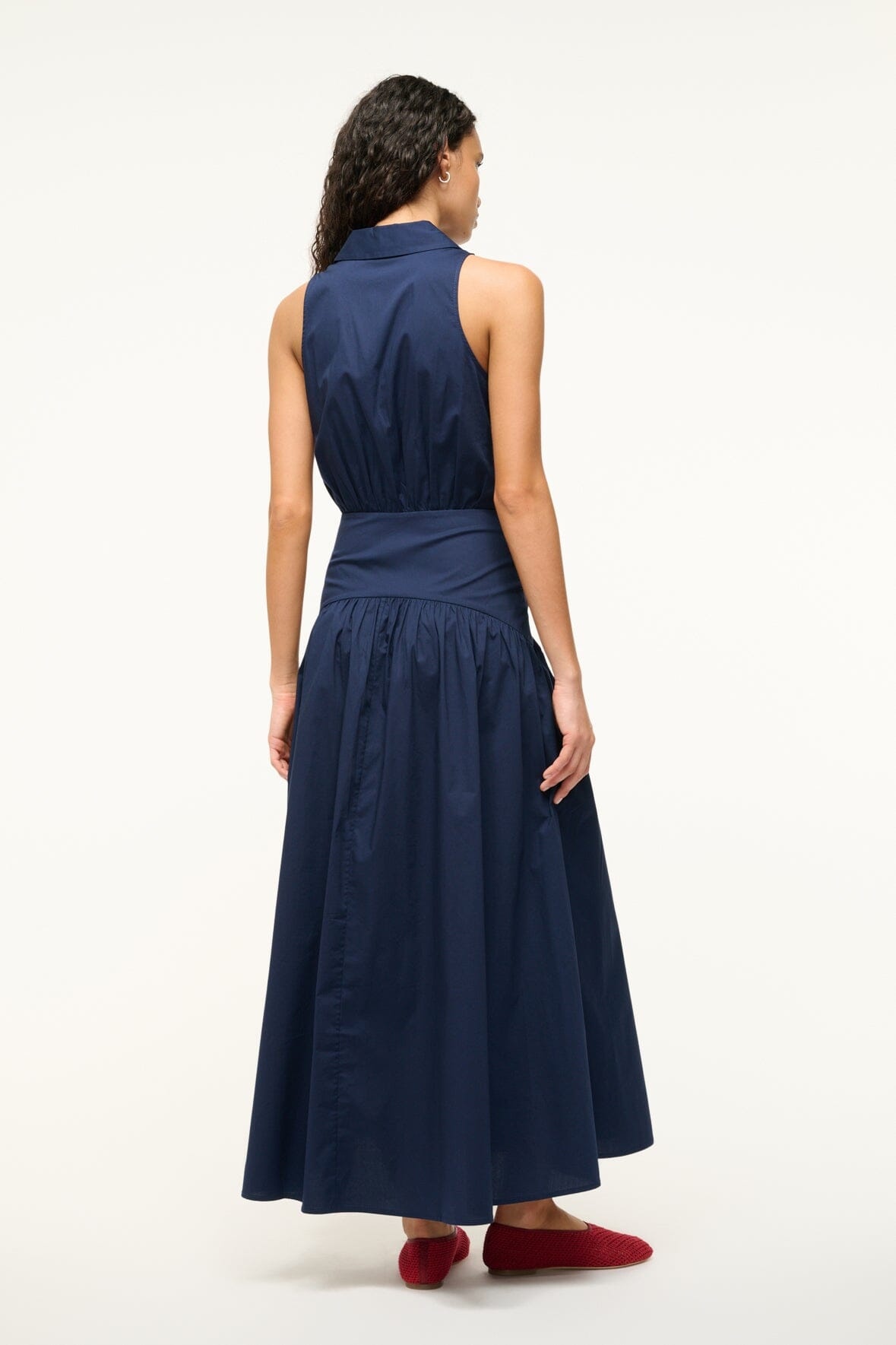 STAUD ROMY DRESS NAVY - 5