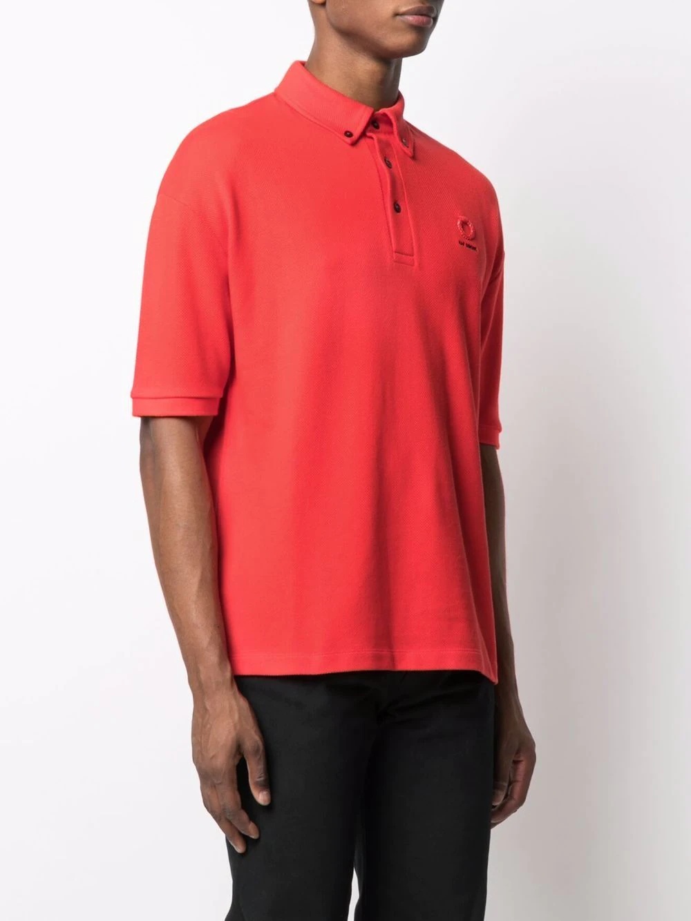 logo-embroidered polo shirt - 3