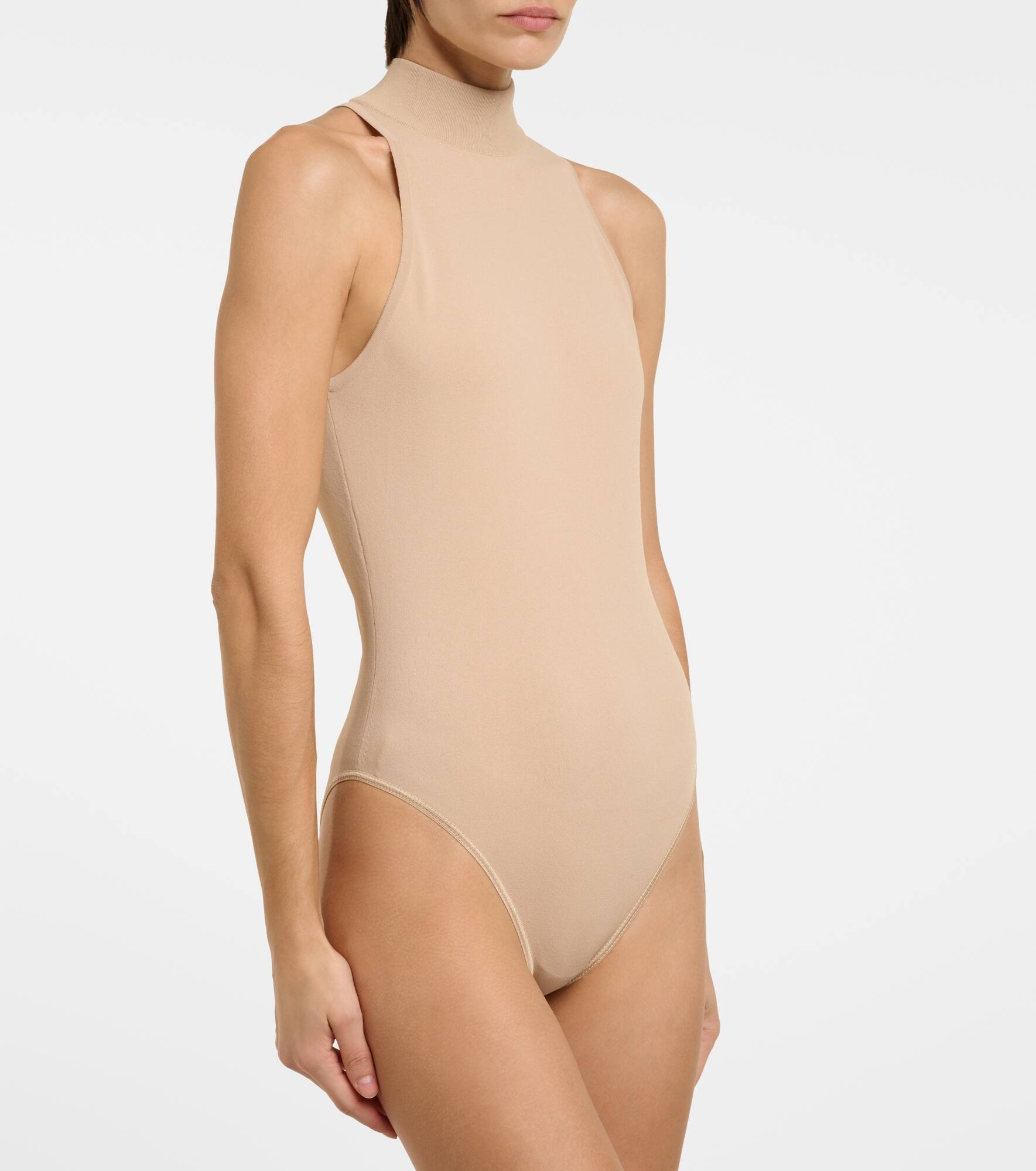 Halterneck jersey bodysuit - 3