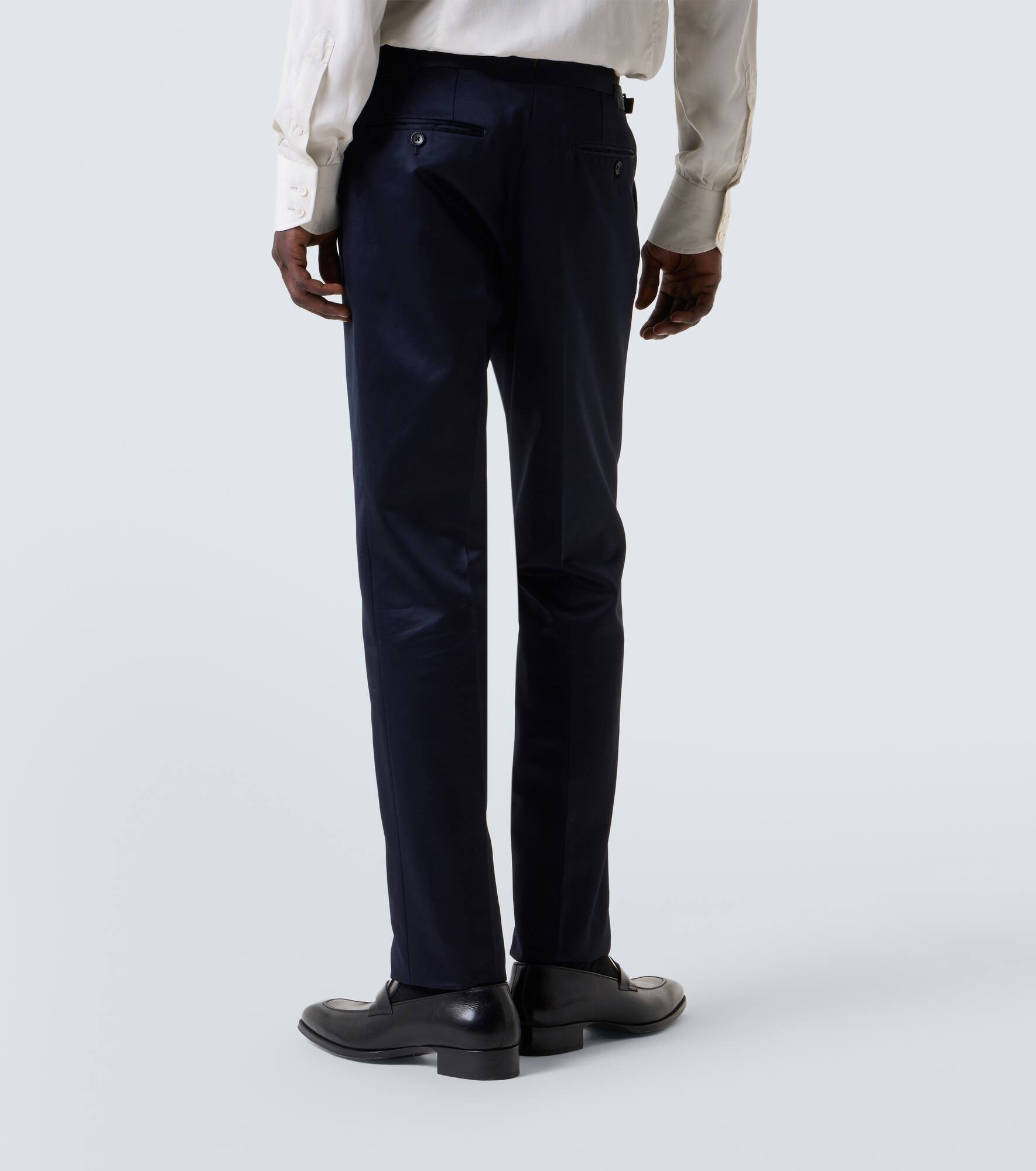 Shelton cotton satin suit pants - 4