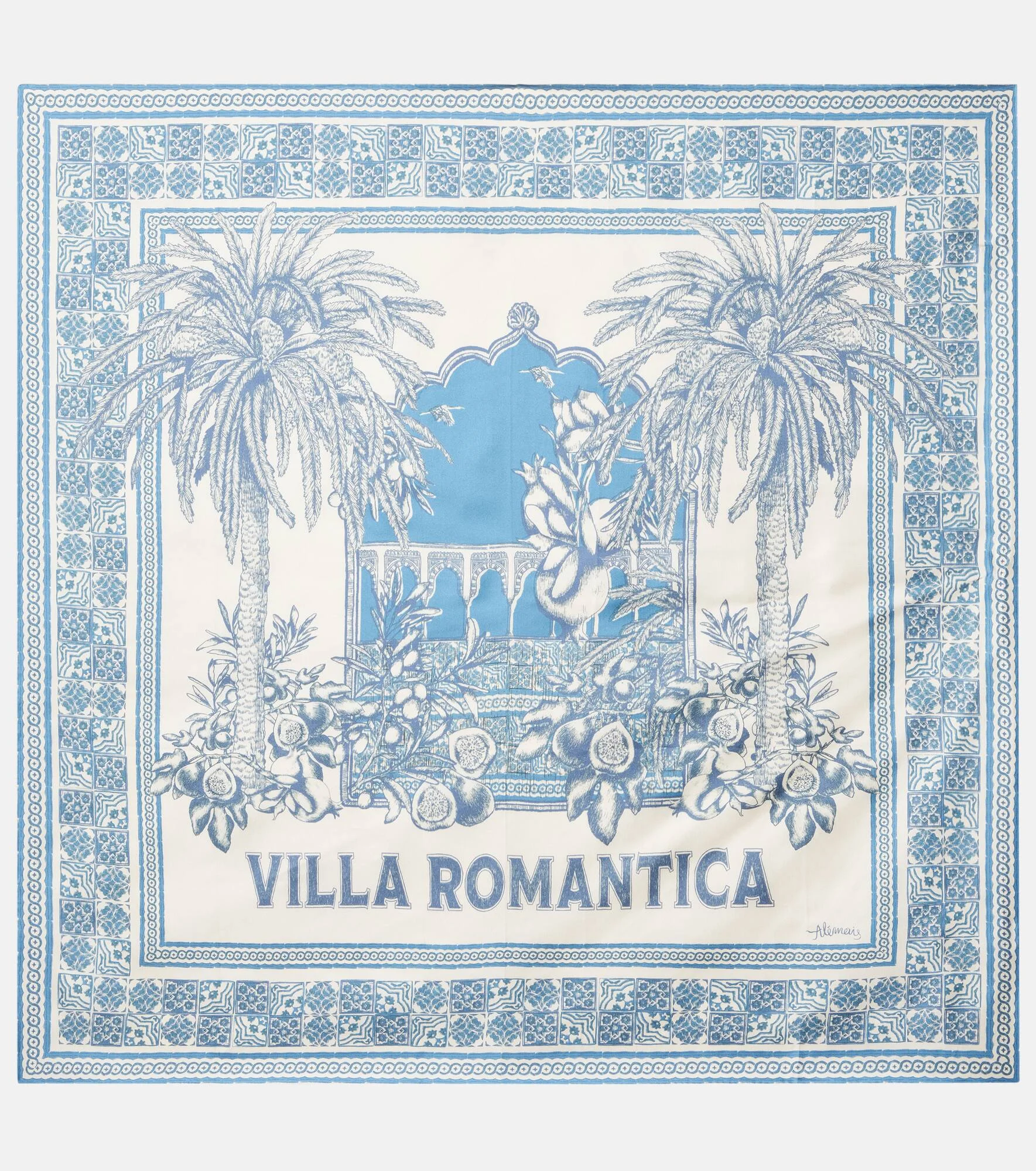 Villa Romantica silk scarf - 1