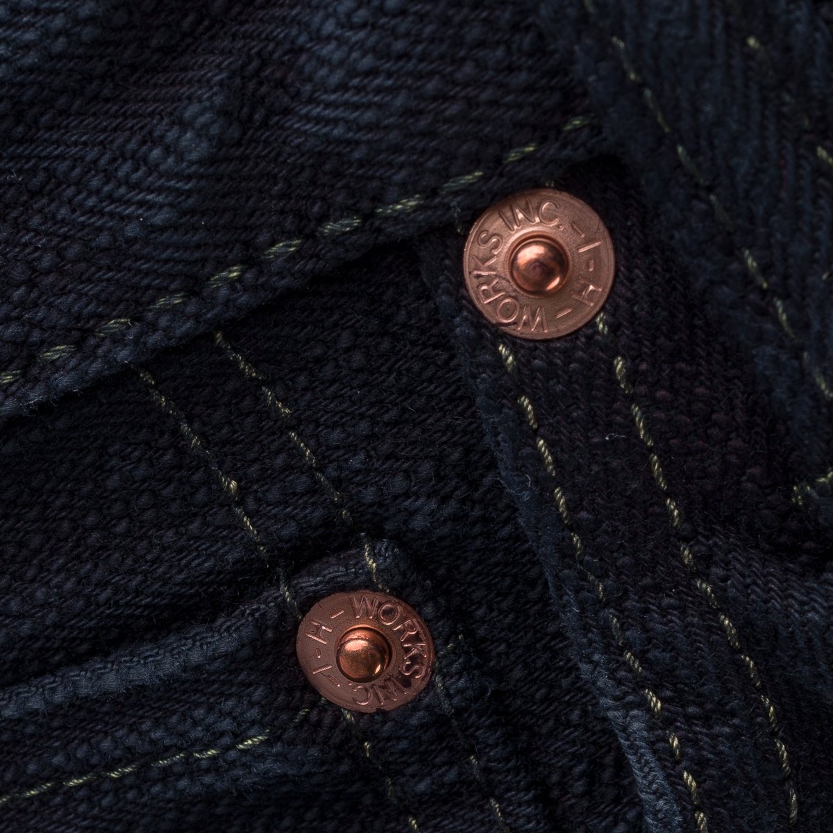 IH-777S-SLBod 16oz Slubby Selvedge Denim Slim Tapered Cut Jeans - Indigo Overdyed Black - 10