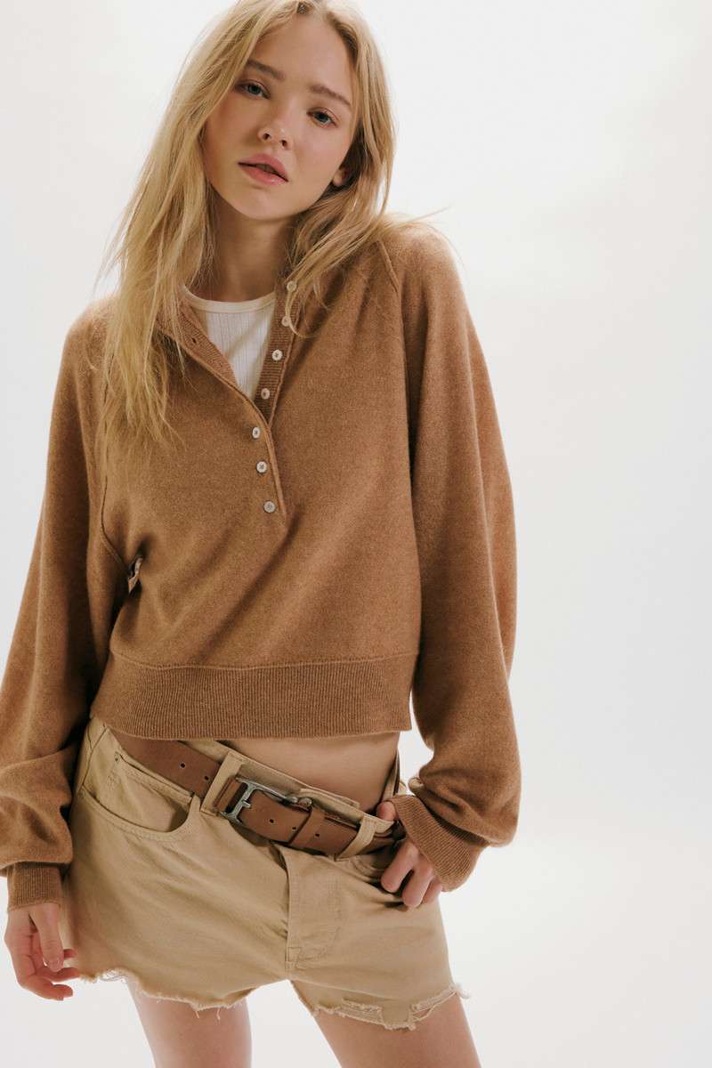 Porta Cashmere Henley Sweater 1