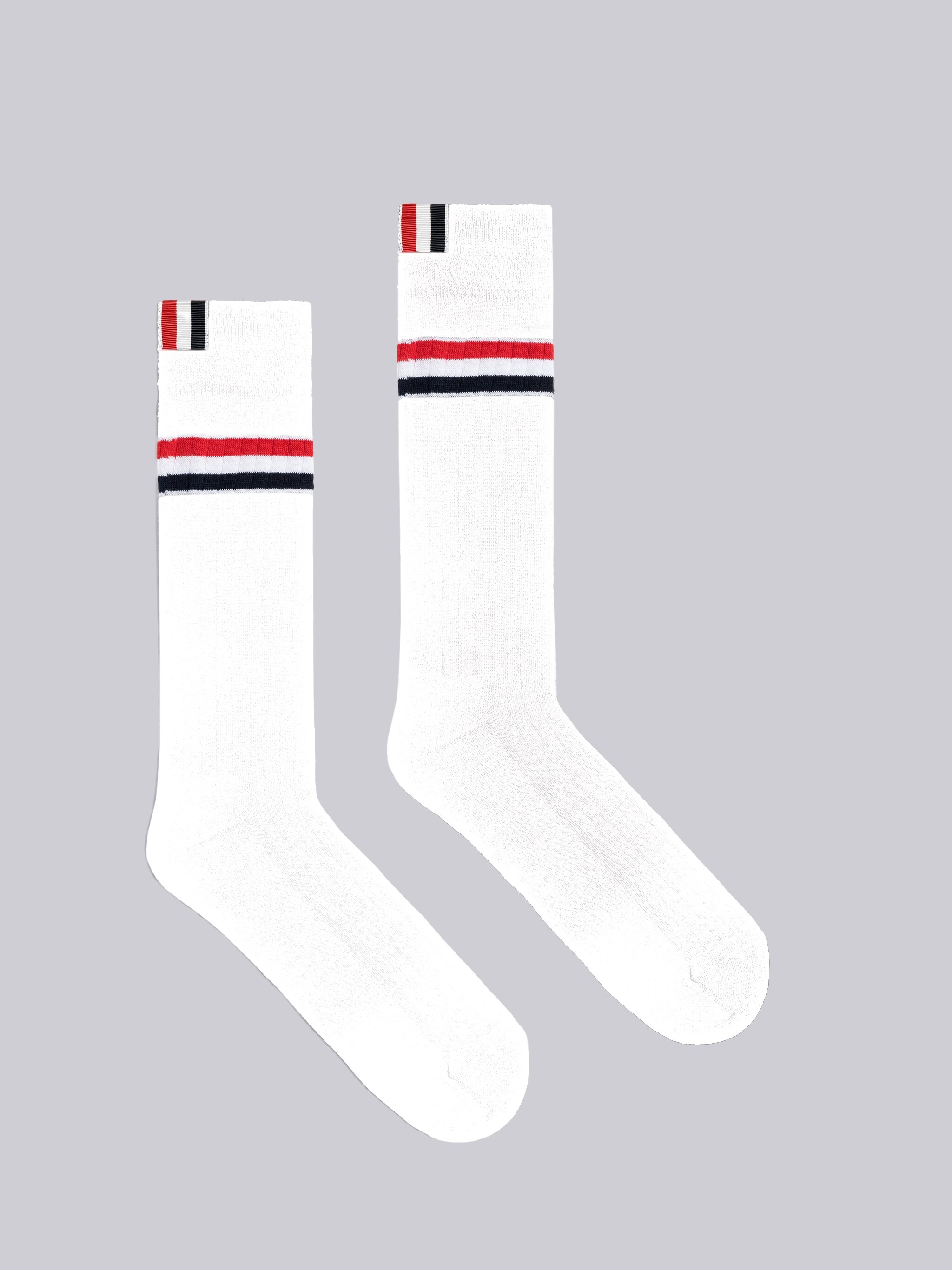 Athletic Rib Stripe Ankle Socks - 1