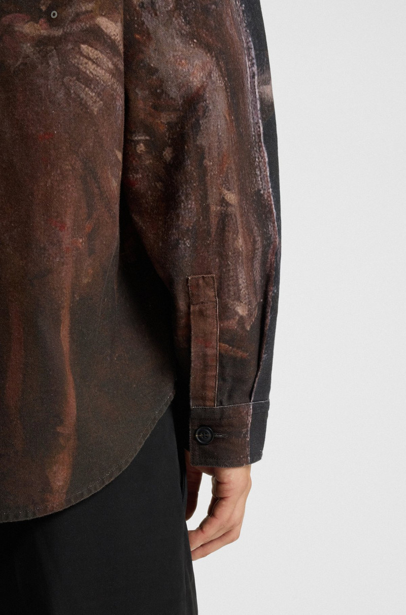 HUGO X APOH OVERSIZE-FIT SHIRT IN COTTON WITH BALLERINA PRINT 6