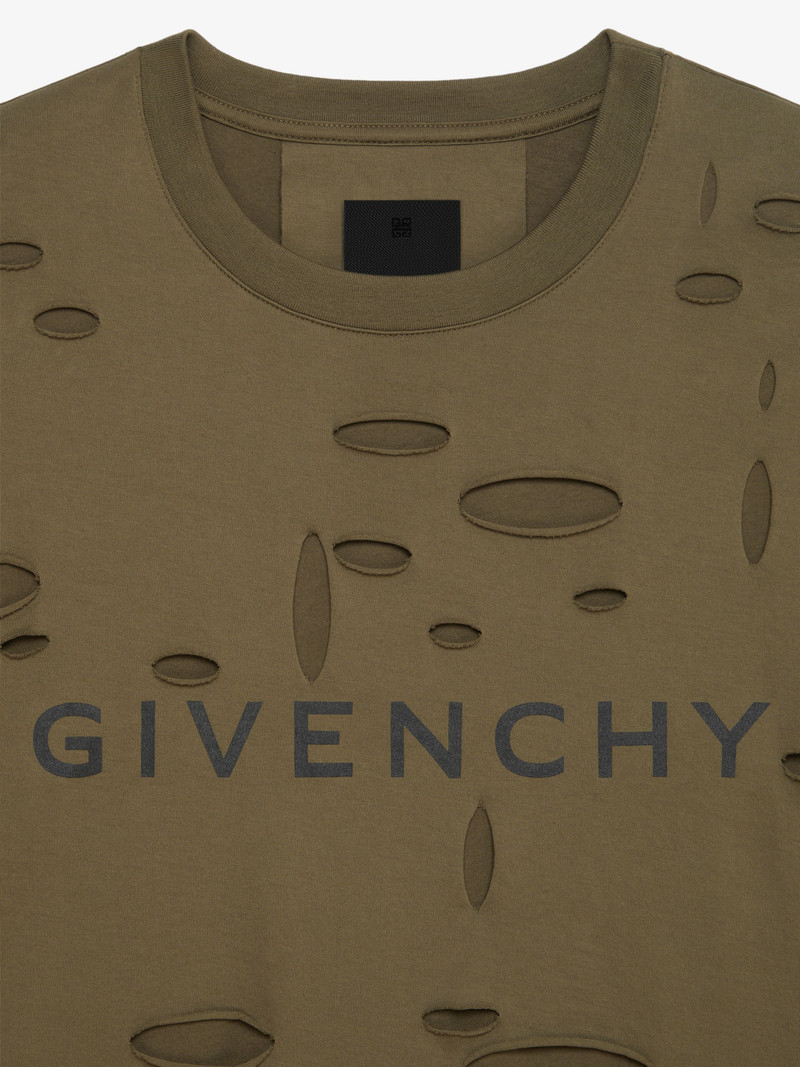 GIVENCHY OVERSIZED T-SHIRT IN DESTROYED COTTON 5