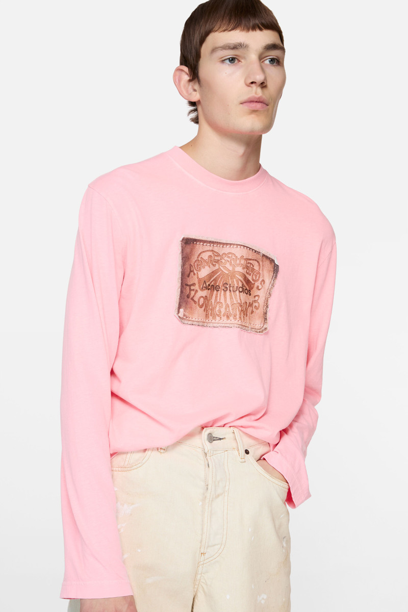 Layered logo t-shirt - Neon Pink 4