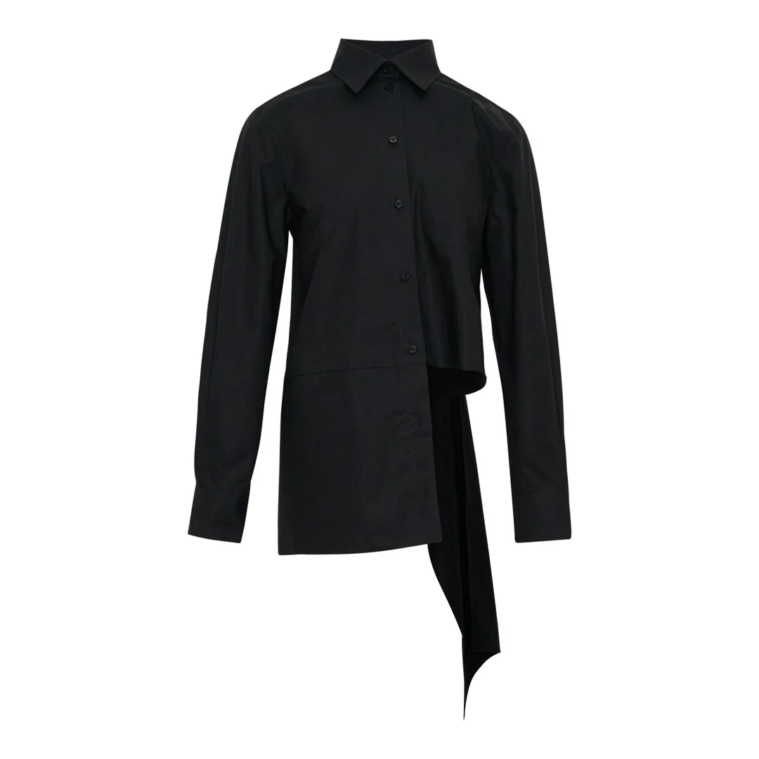 Black Asymmetric Shirt - 1