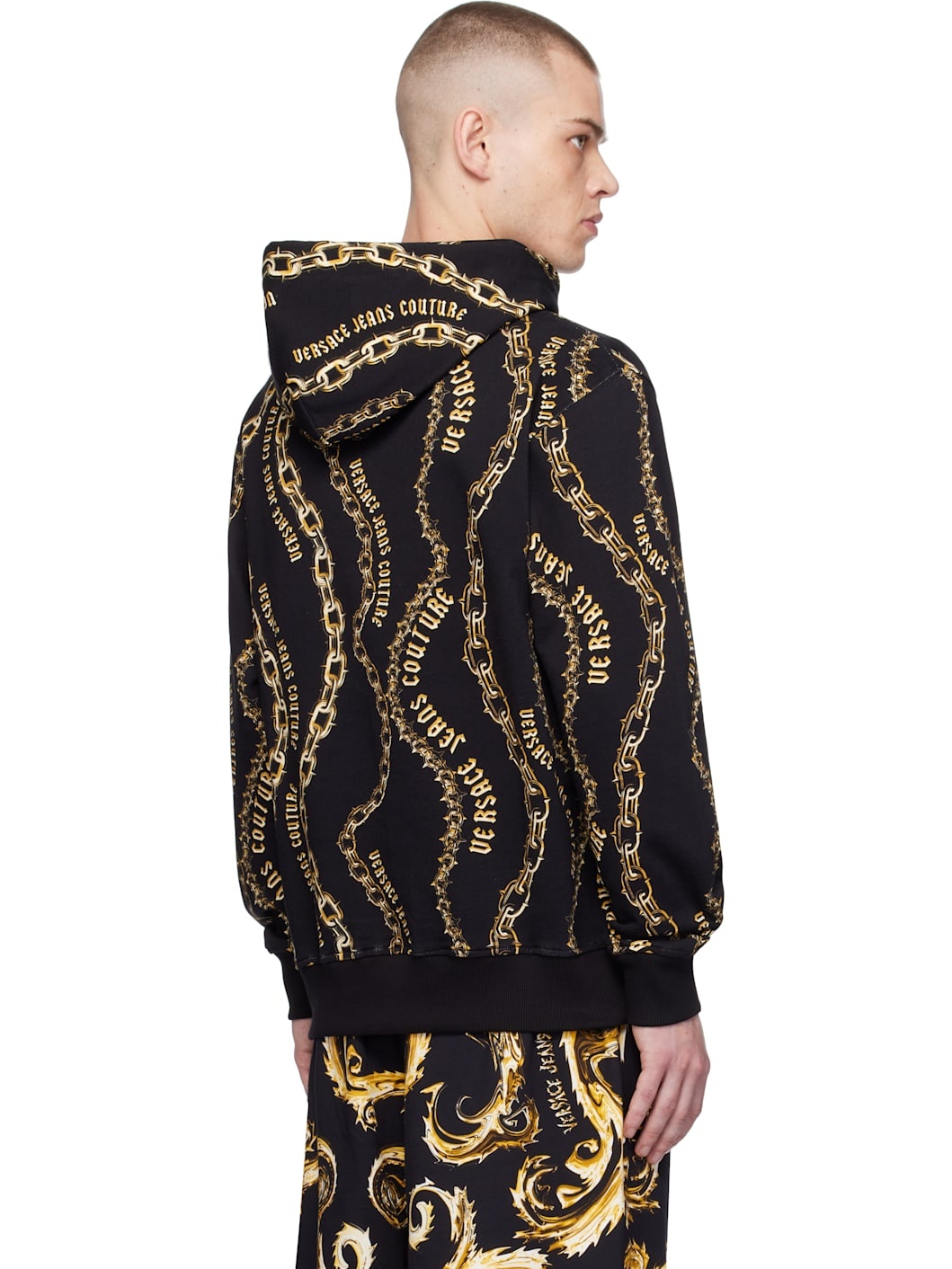 Black Chain Couture Hoodie - 3