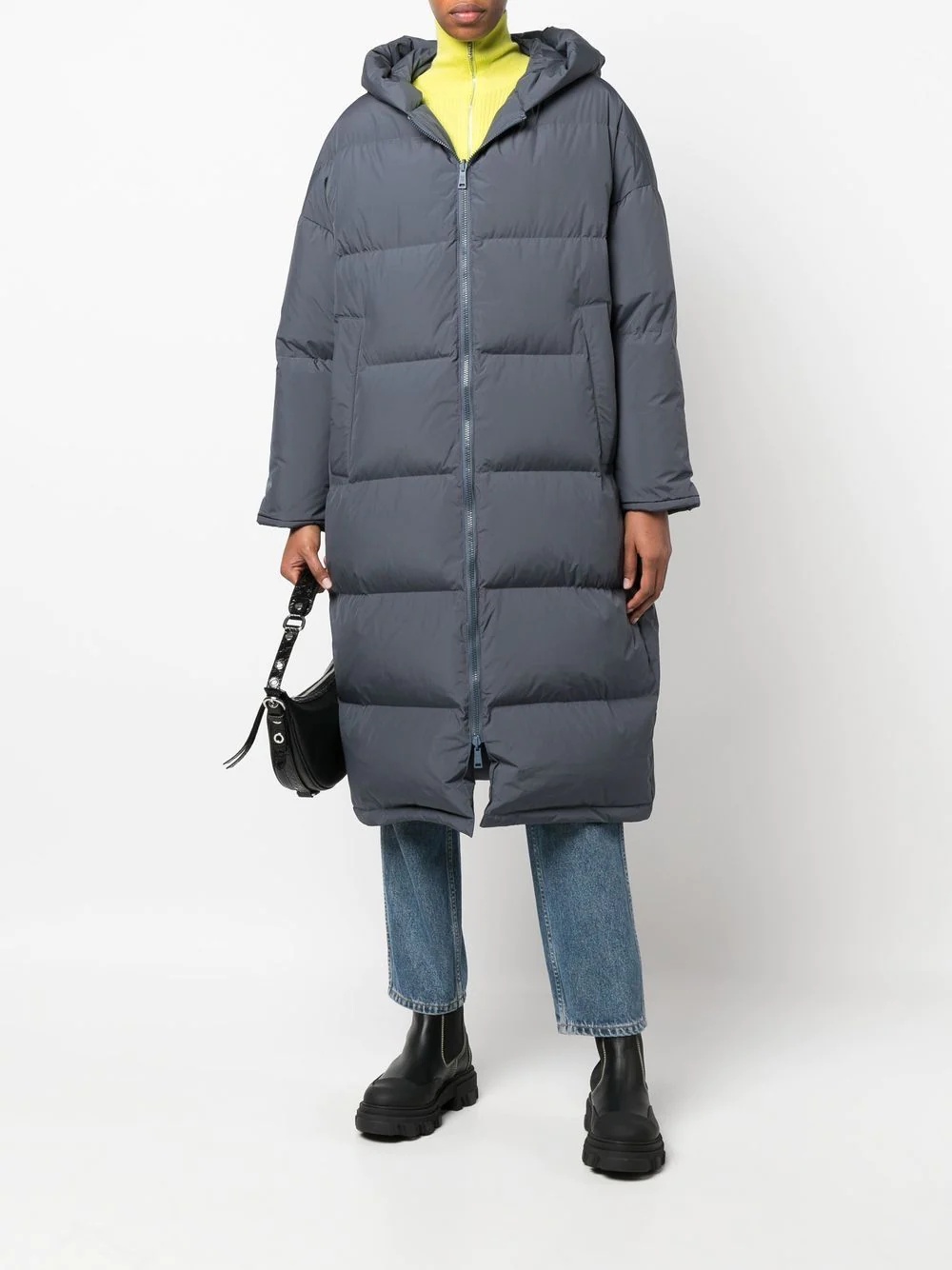 long-length hooded puffer coat - 2