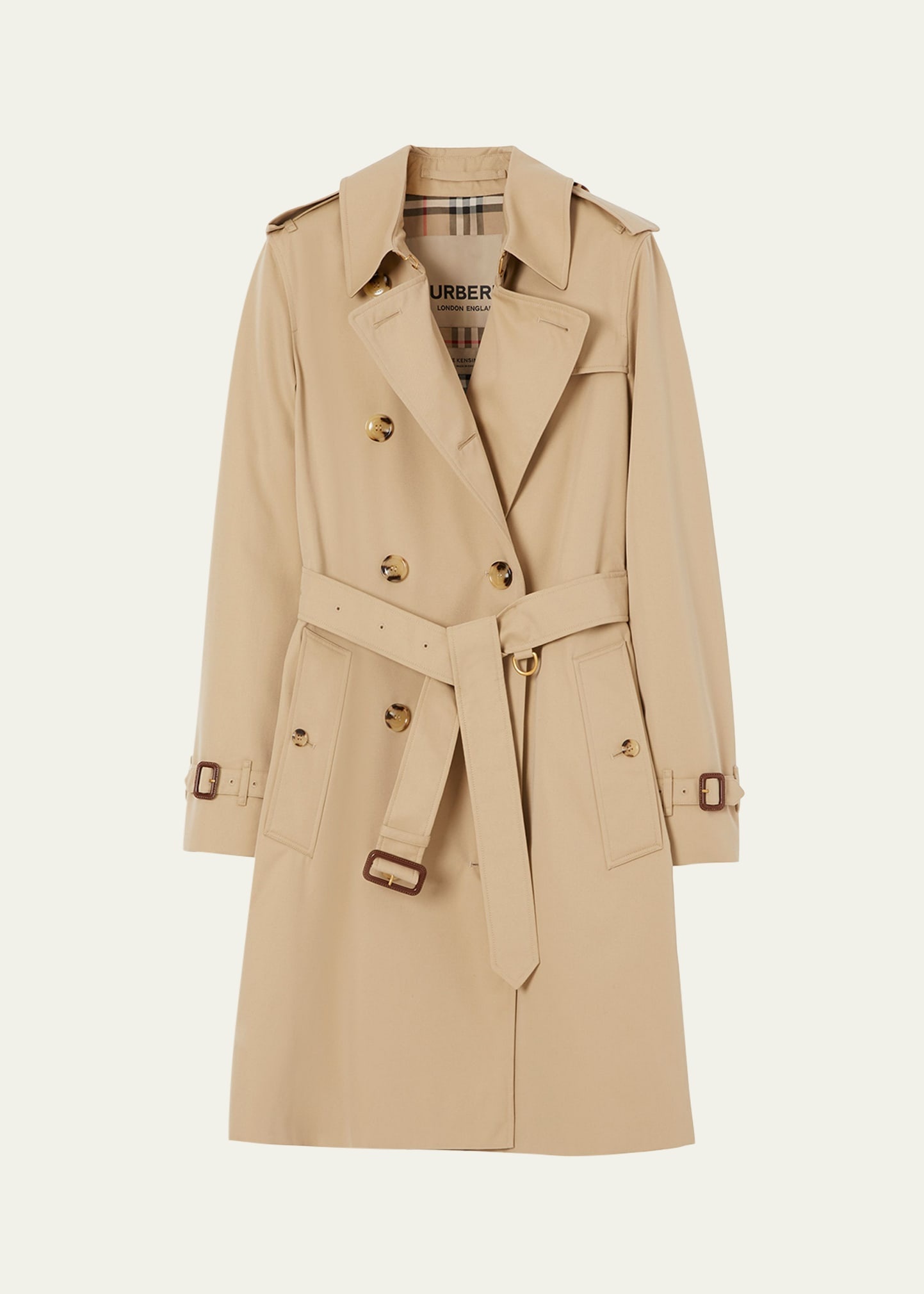 Kensington Organic Belted Double-Breasted Trench Coat - 1