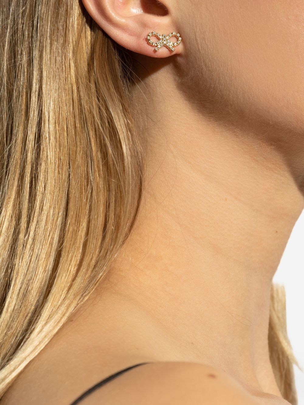 micro bow-shaped earrings - 2