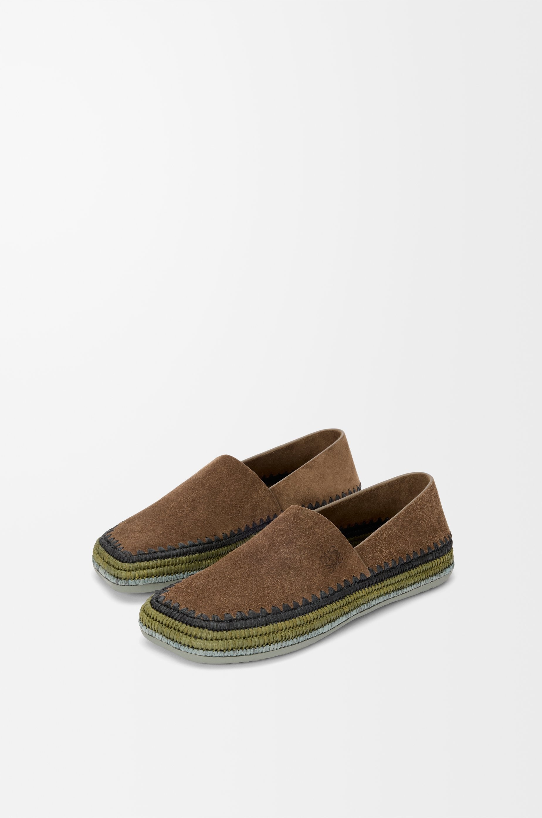 Rio slipper in suede and raffia - 3