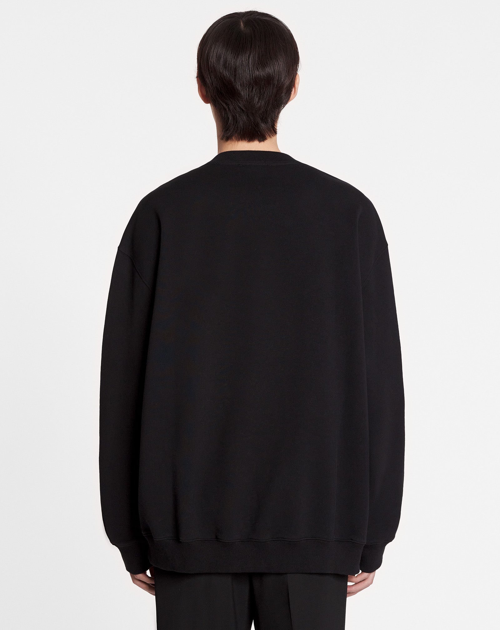 OVERSIZED EMBROIDERED LANVIN CURB SWEATSHIRT - 4