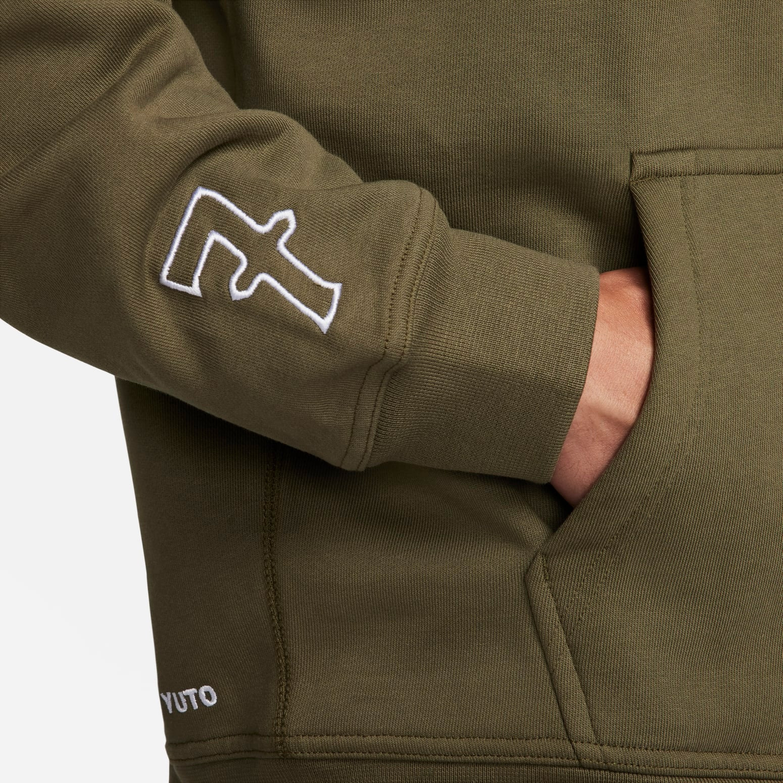 Nike SB x Yuto Graphic Fleece Pullover Hoodie 'Medium Olive' FN0552-222 - 6