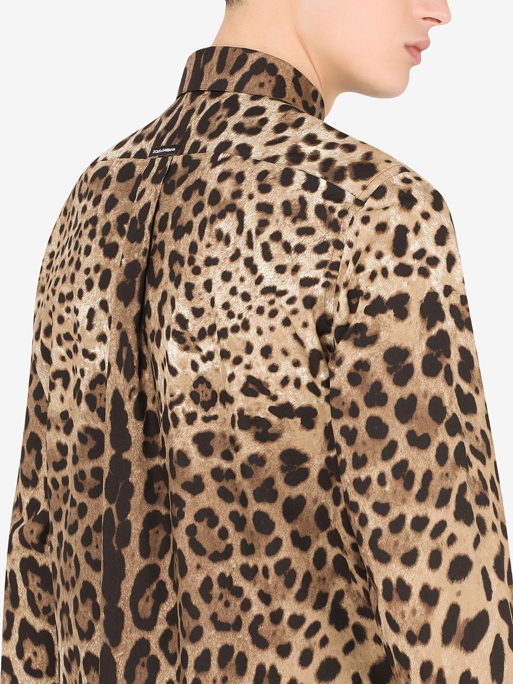 leopard-print cotton shirt - 5