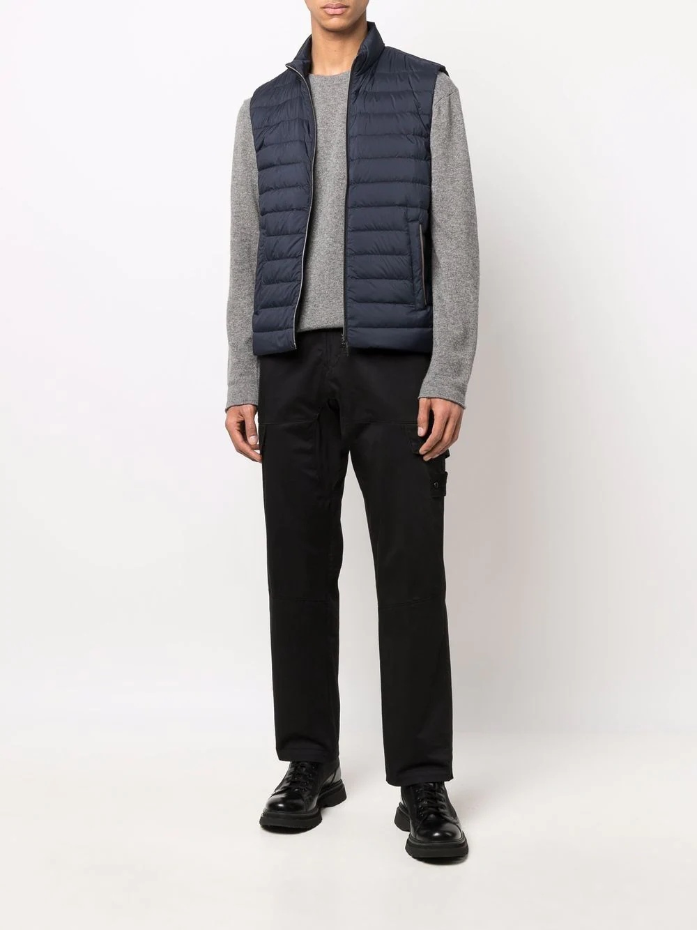 quilted zip-up gilet - 2