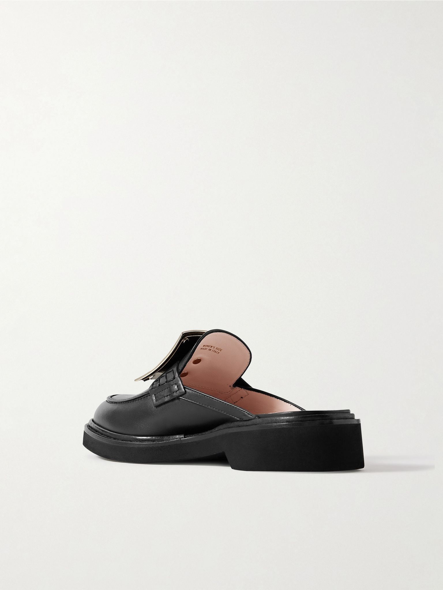 Viv Rangers embellished leather slippers Black - 3