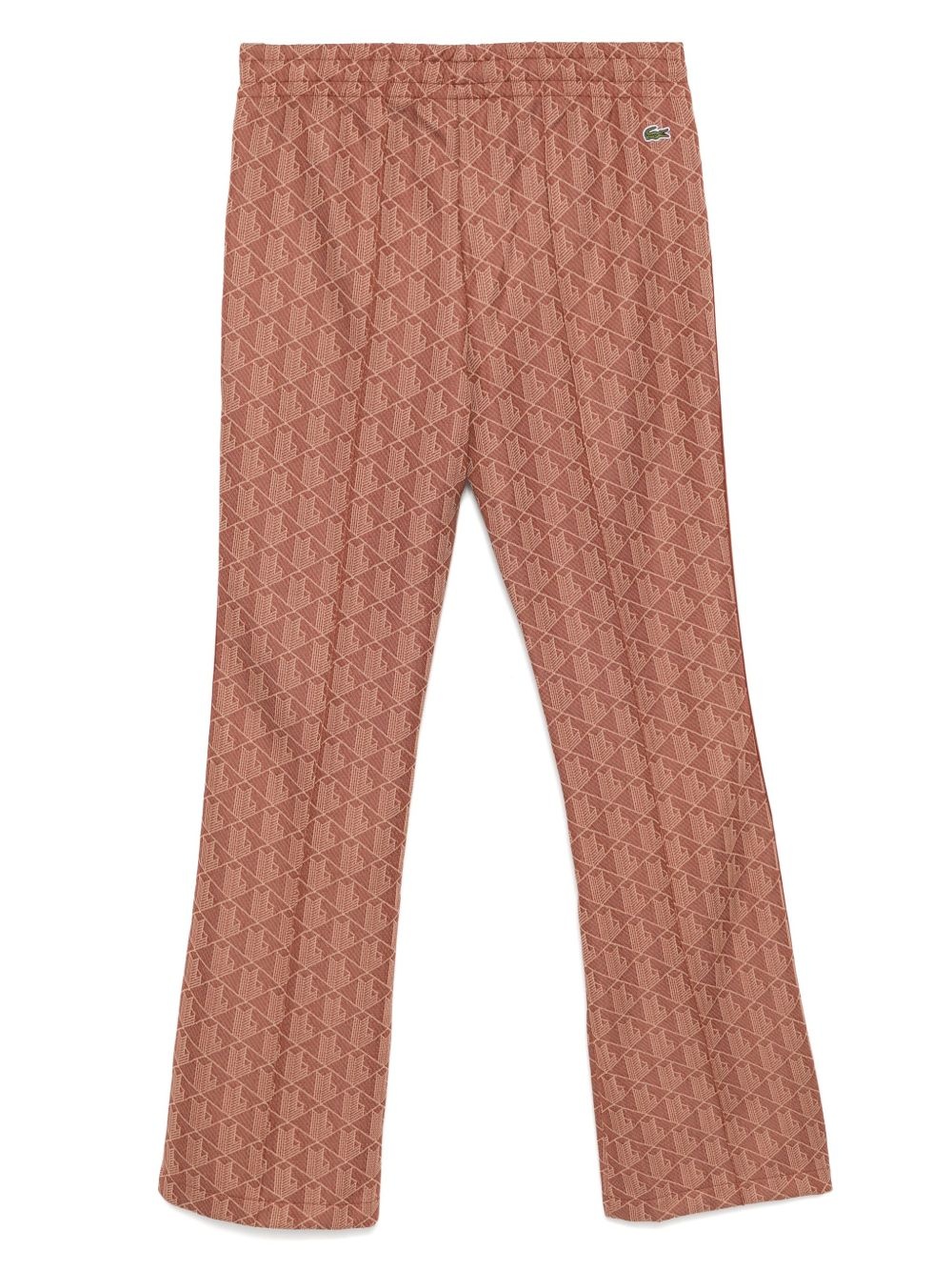 monogram print flared trousers - 2