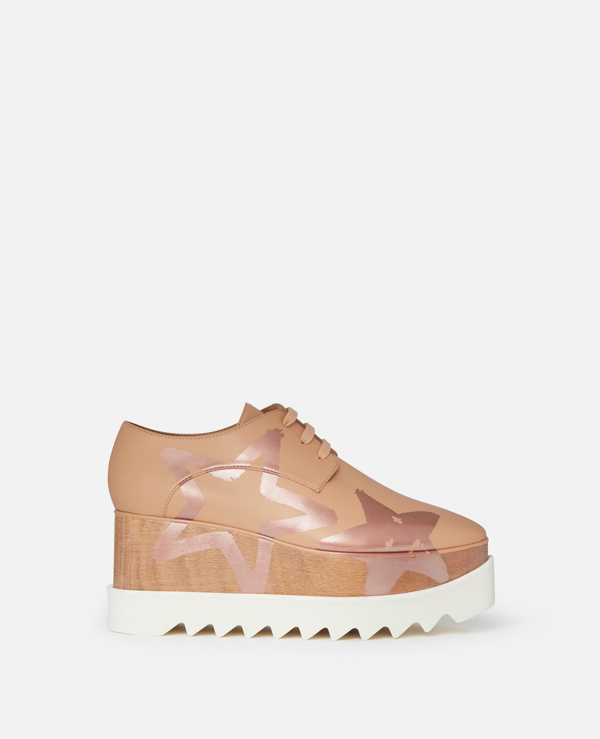 Stella McCartney Elyse Painted Star Platform Shoes REVERSIBLE