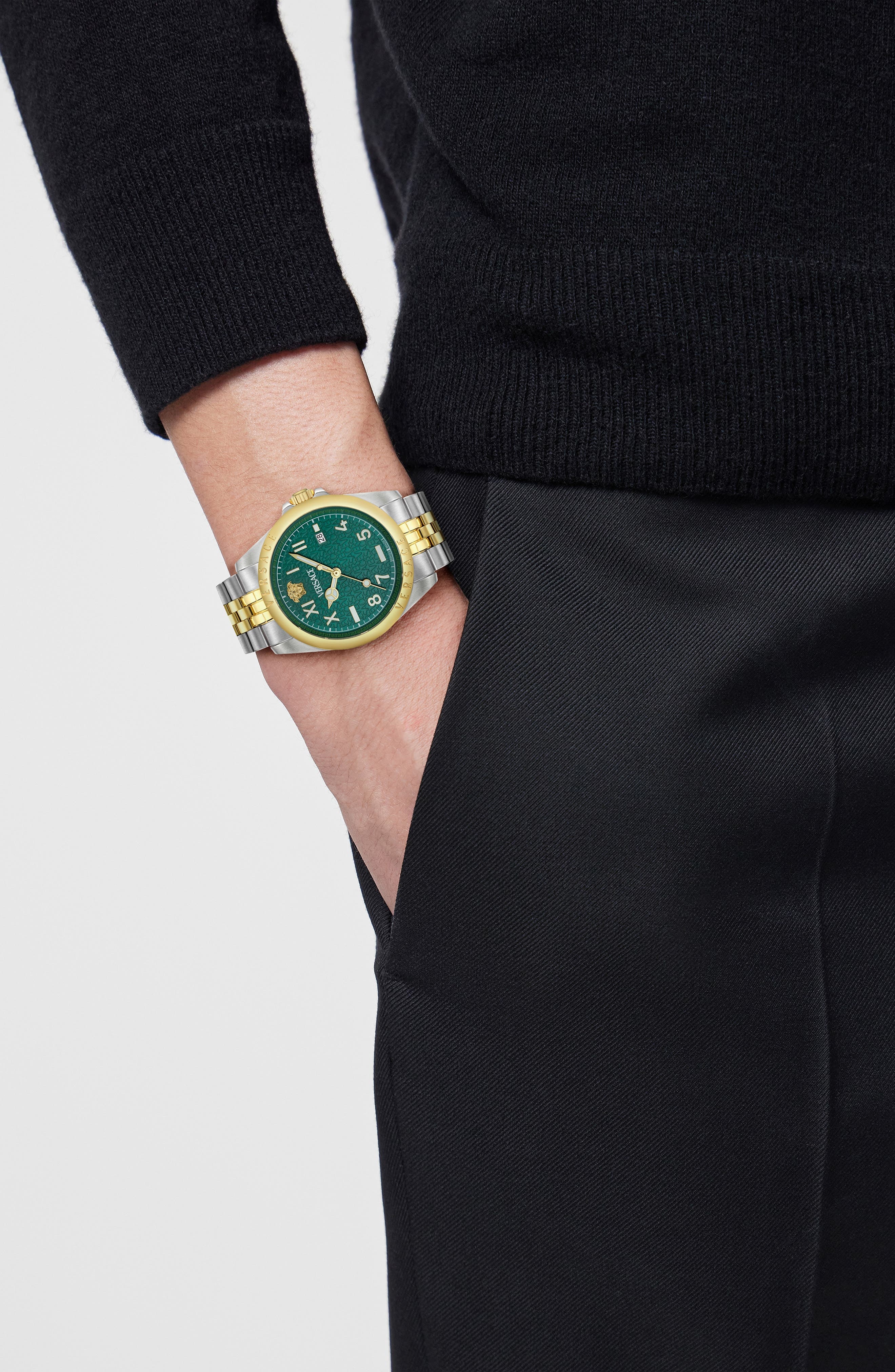 Versace Anteo Bracelet Watch, 41mm in Two Tone at Nordstrom - 2