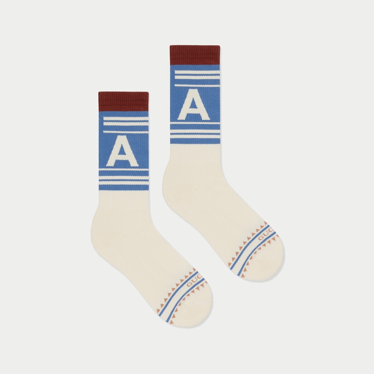 Gucci HA HA HA striped cotton socks - 2