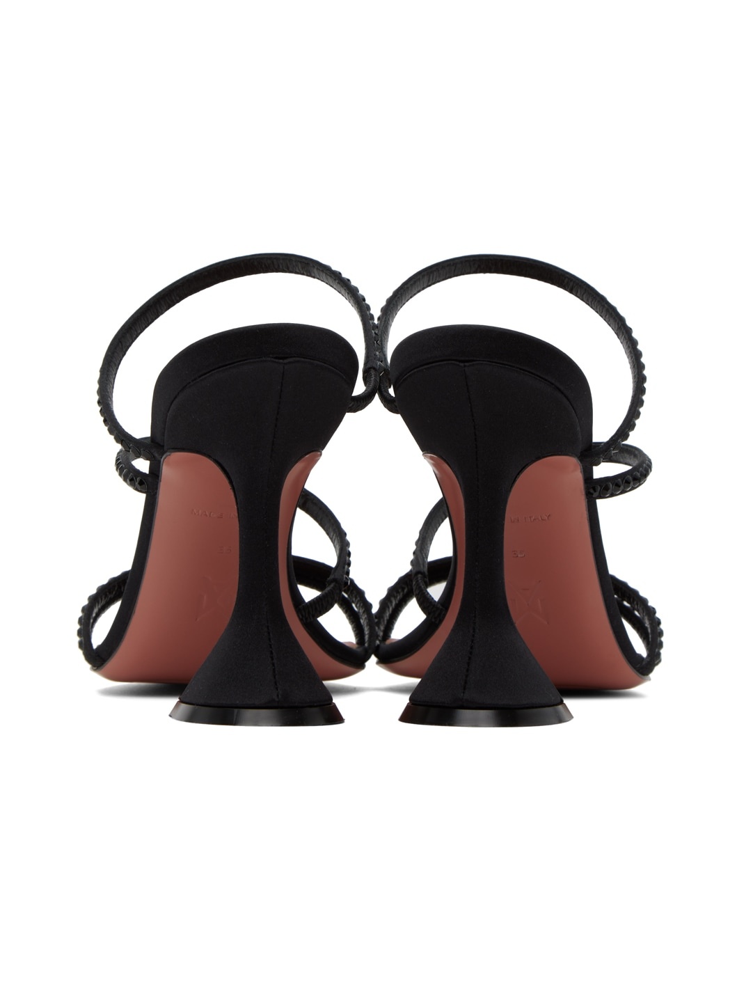 Black Naima Crystal Heeled Sandals - 2