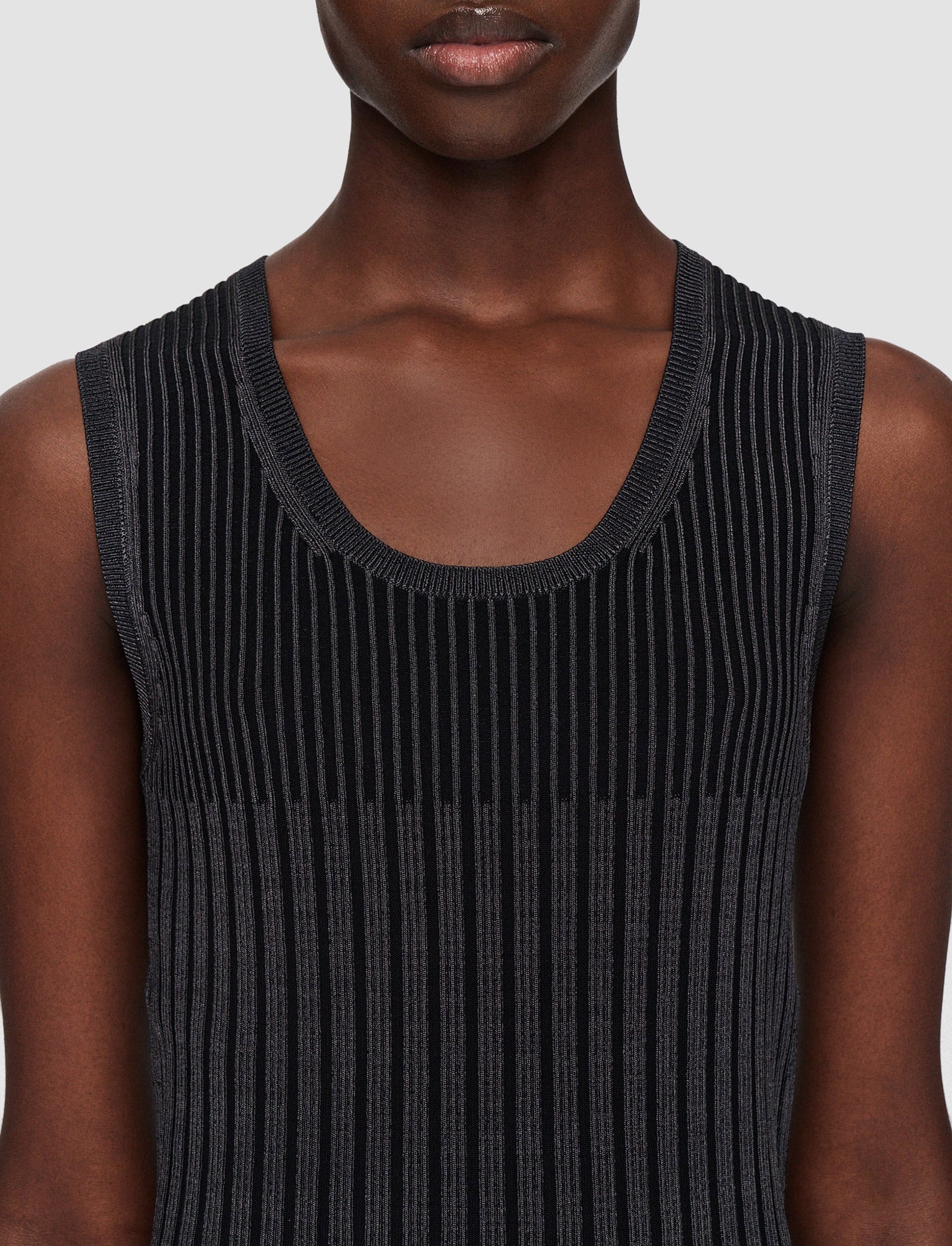 Bi-Colour Ribbed Tank Top - 5